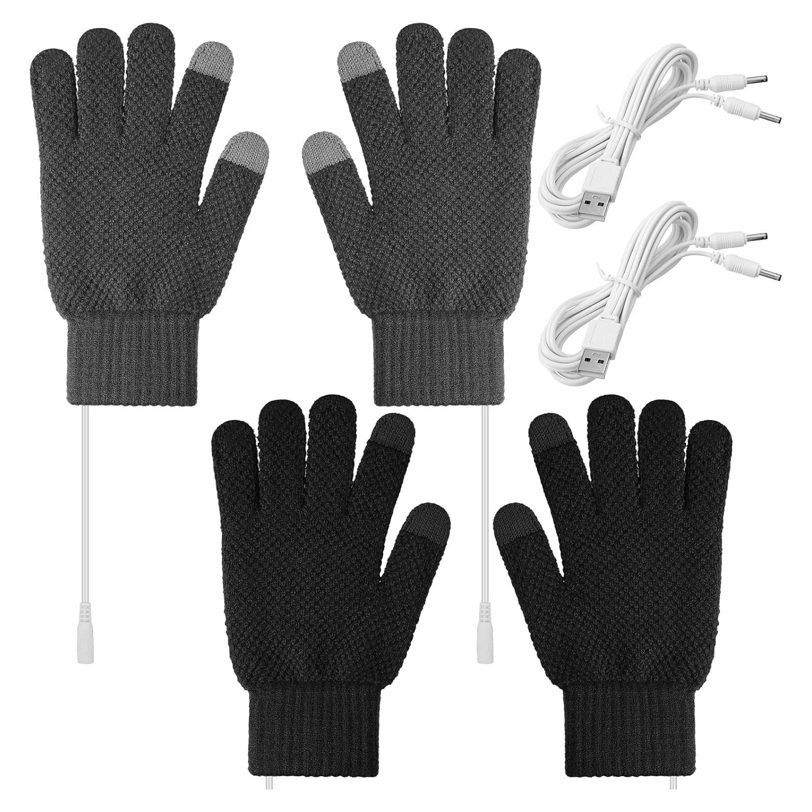 Guantes Térmicos USB Bencailor 2 Pares Lavables para Invierno