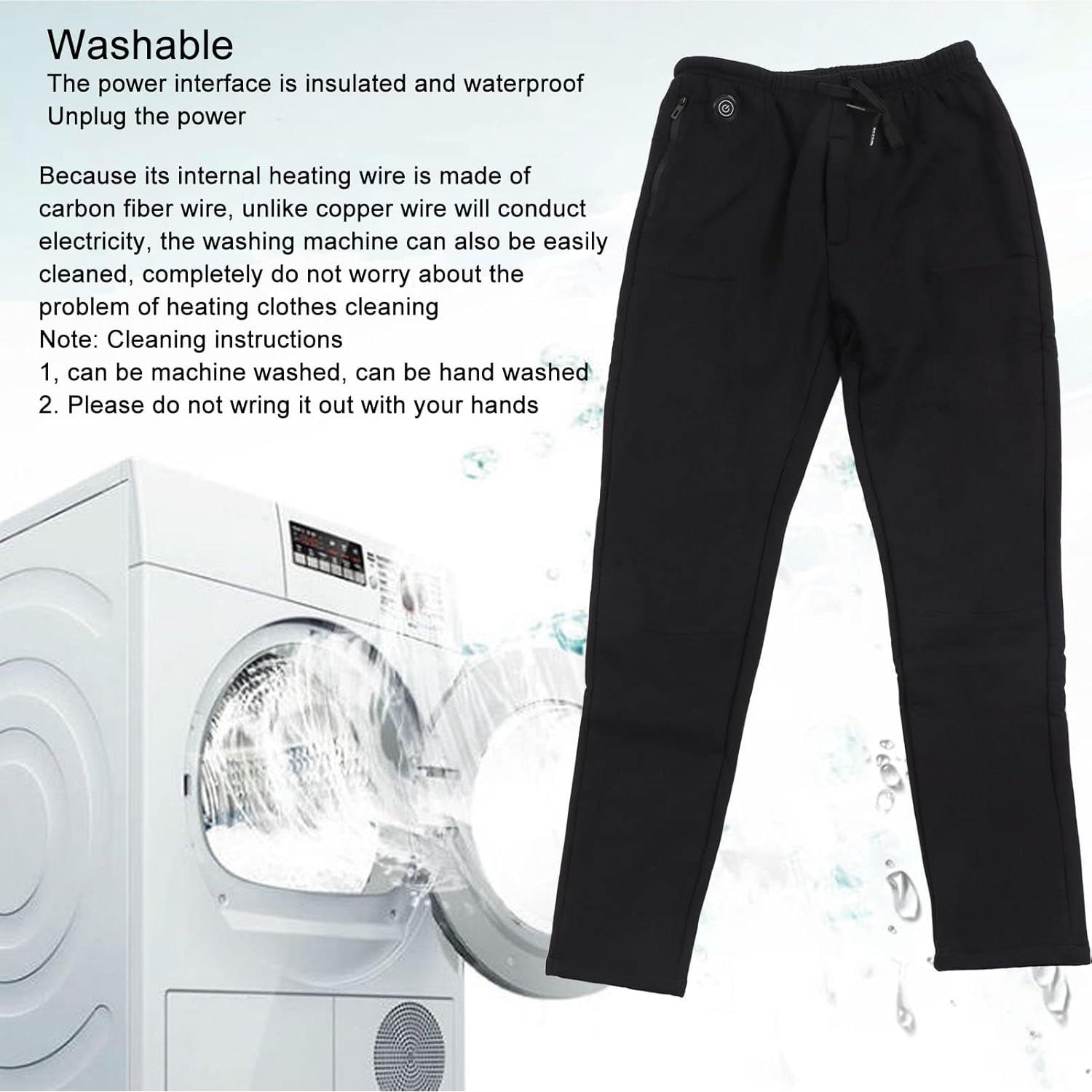 Pantalones Calentados Topyond para Hombres USB 3 Zonas Negro 71cm
