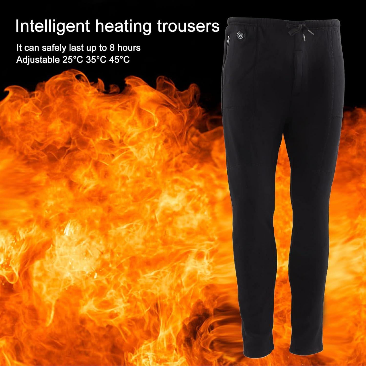 Pantalones Calentados Topyond para Hombres USB 3 Zonas Negro 71cm