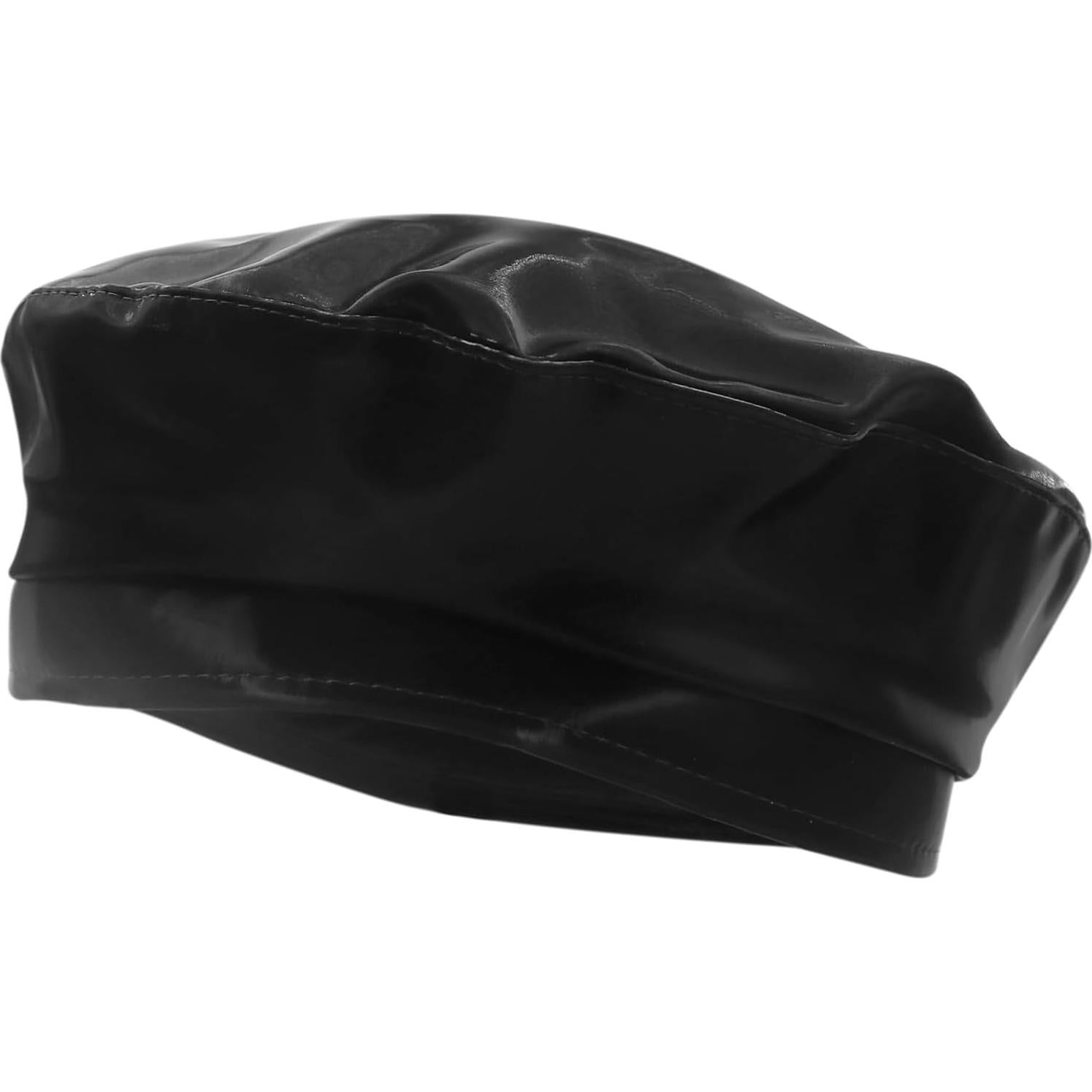 Gorro Beanie Clásico de Cuero PU para Mujeres - Ajustable