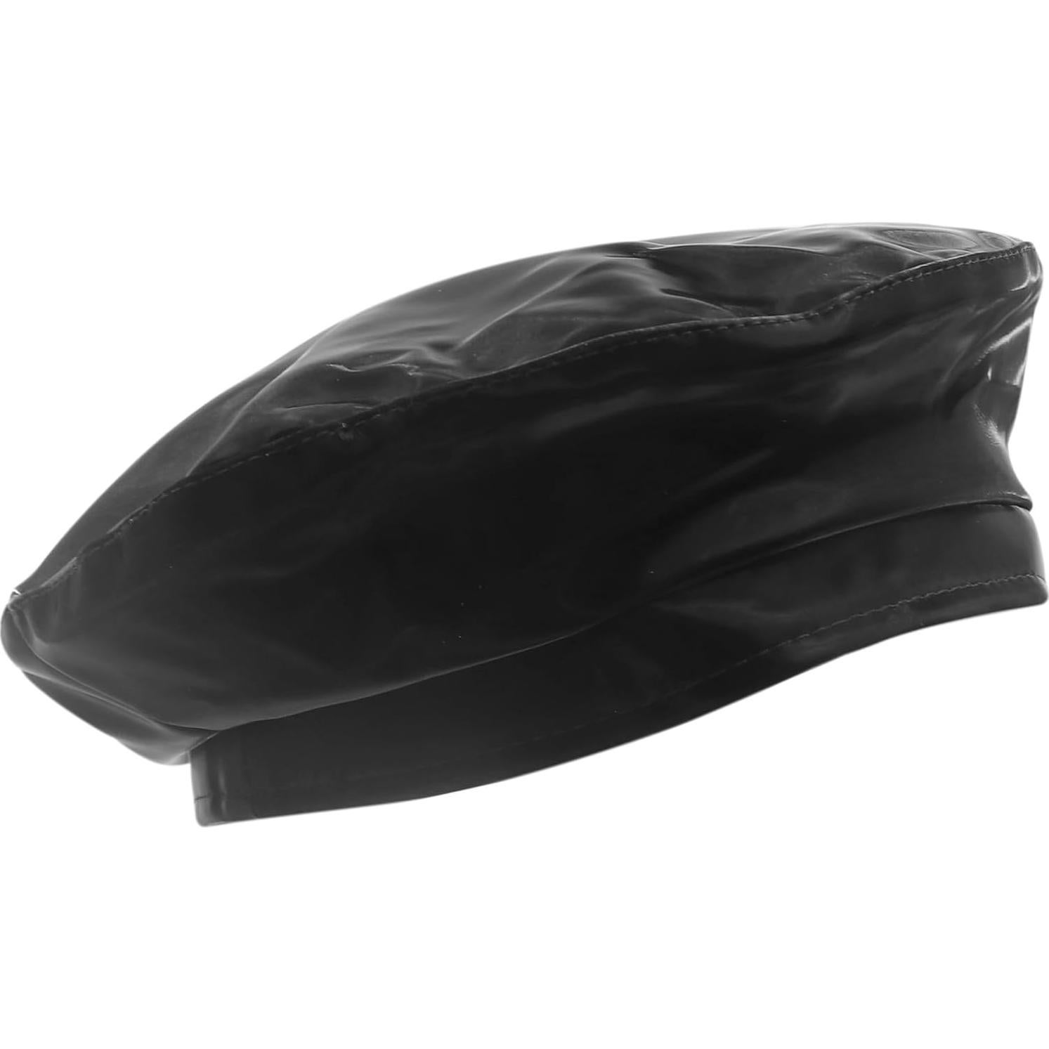 Gorro Beanie Clásico de Cuero PU para Mujeres - Ajustable