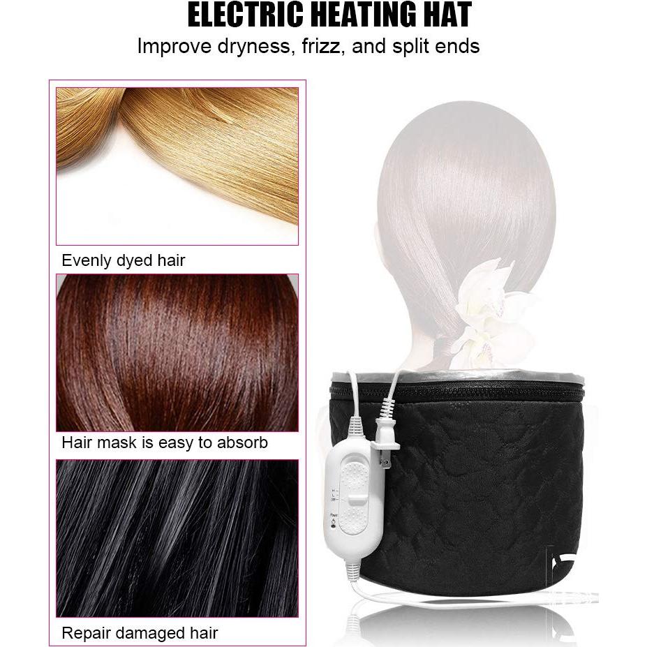 Sombrero Calentador de Cabello Eléctrico Yosoo con Control de Temperatura