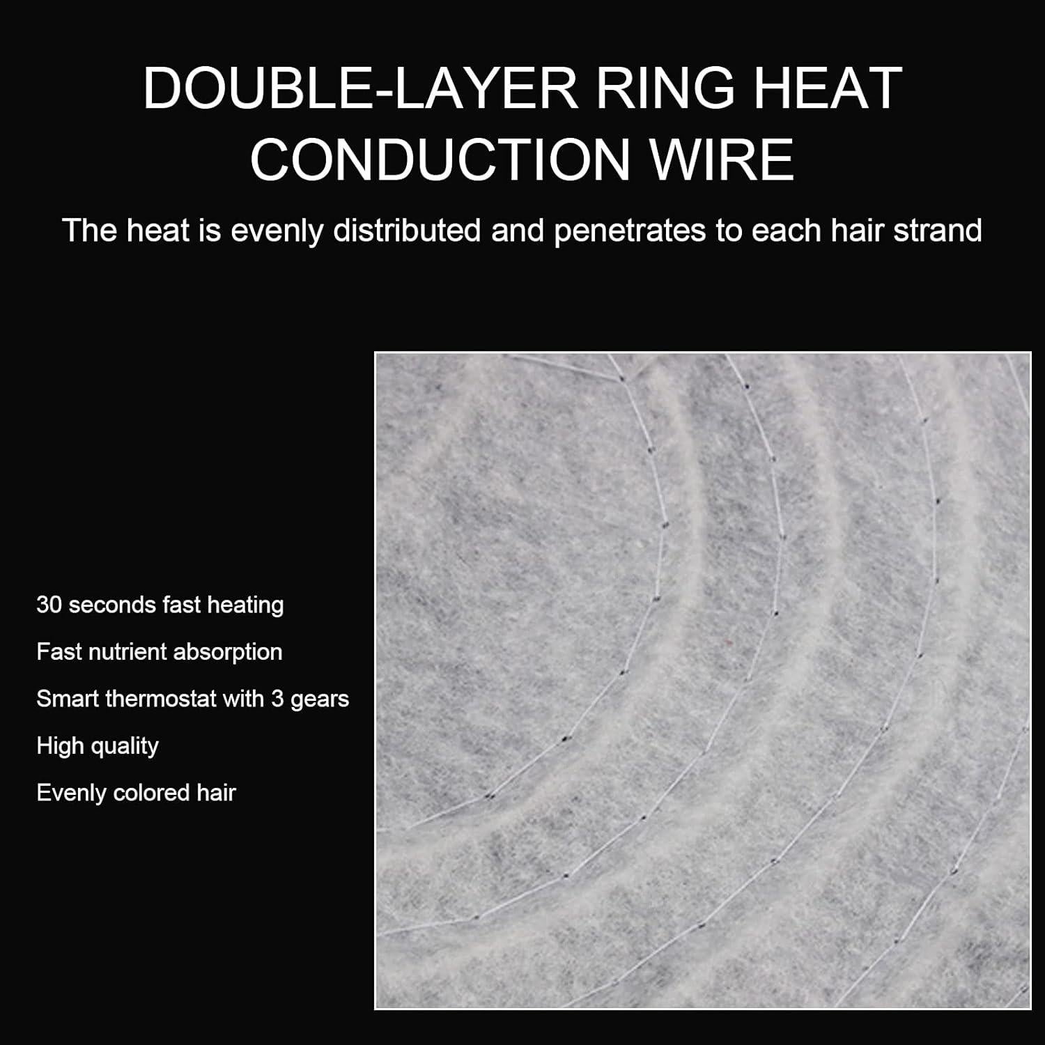 Sombrero Calentador de Cuidado Capilar Ajustable 3 Niveles