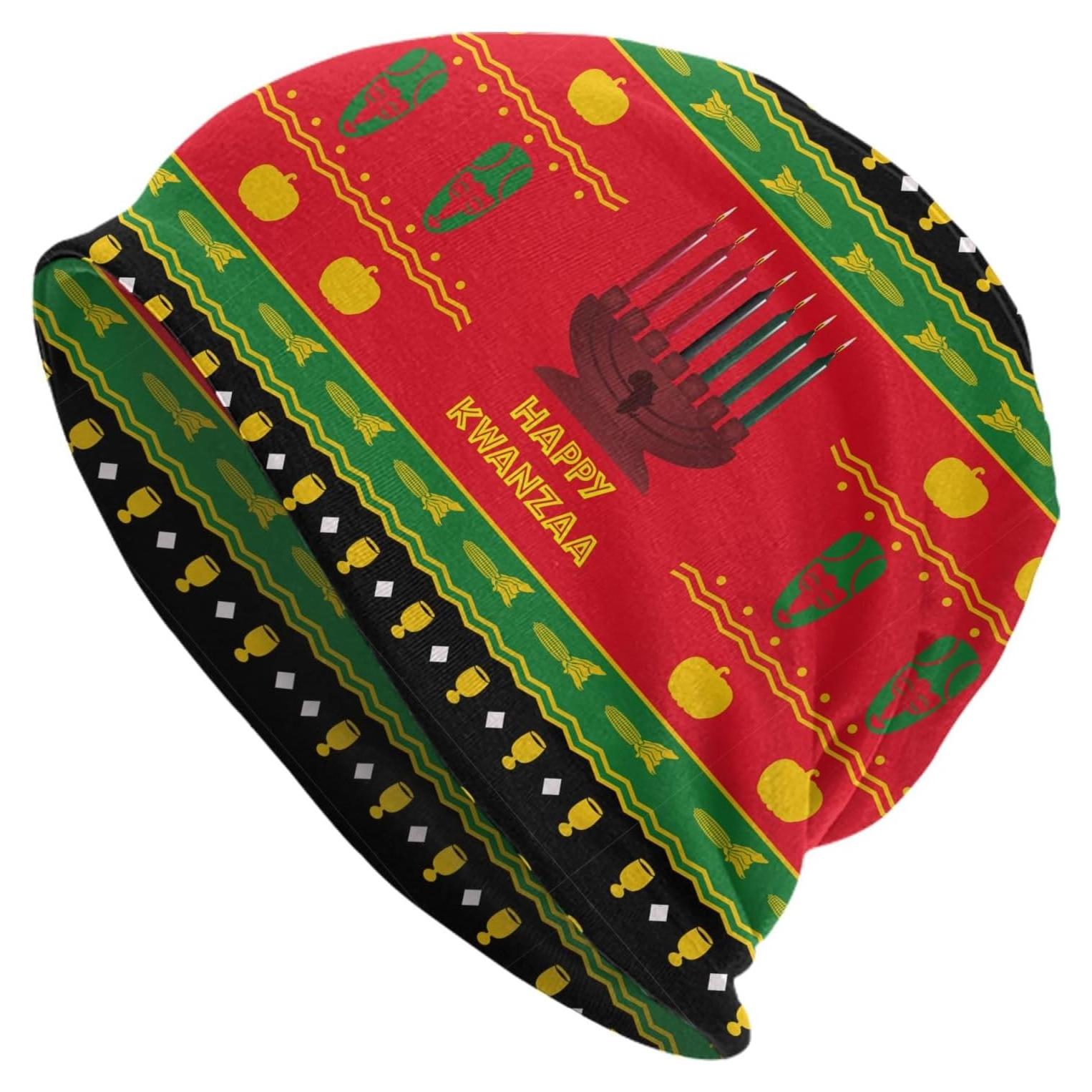 Gorro de Navidad Cristiana XINNGIN Talla Única Feliz Kwanzaa