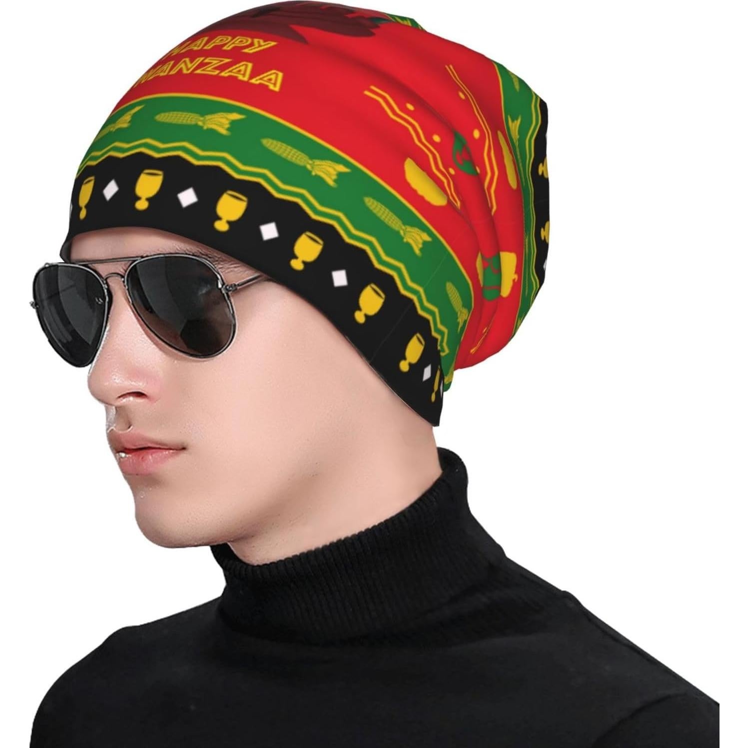 Gorro de Navidad Cristiana XINNGIN Talla Única Feliz Kwanzaa
