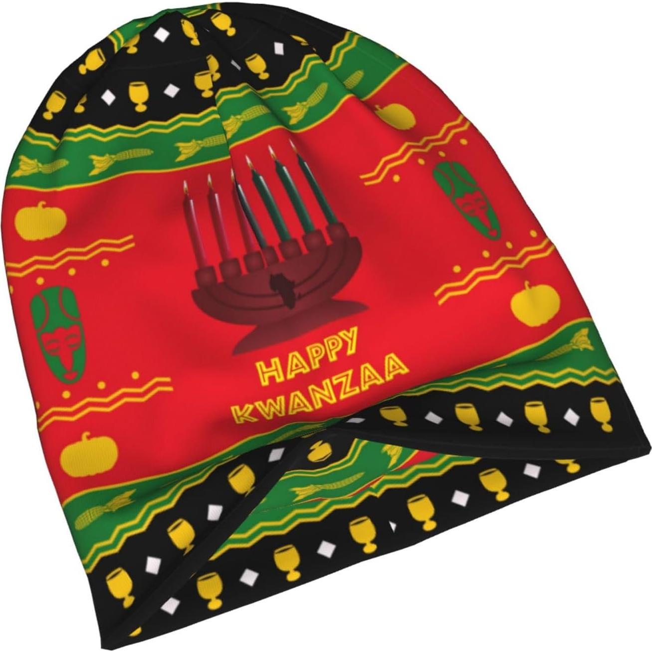 Gorro de Navidad Cristiana XINNGIN Talla Única Feliz Kwanzaa
