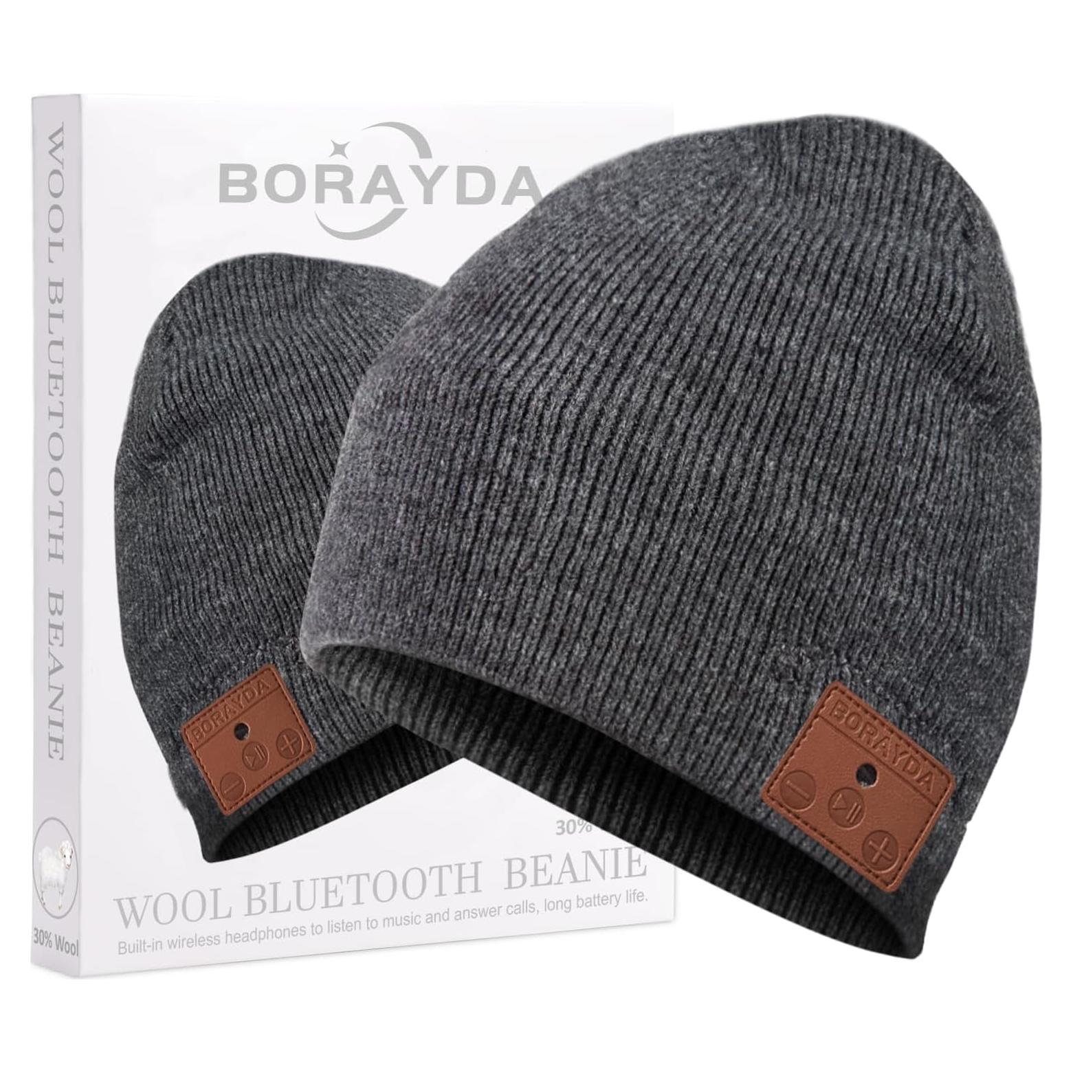 Gorro Bluetooth Merino BORAYDA BR001 Carbón 24h Reproducción