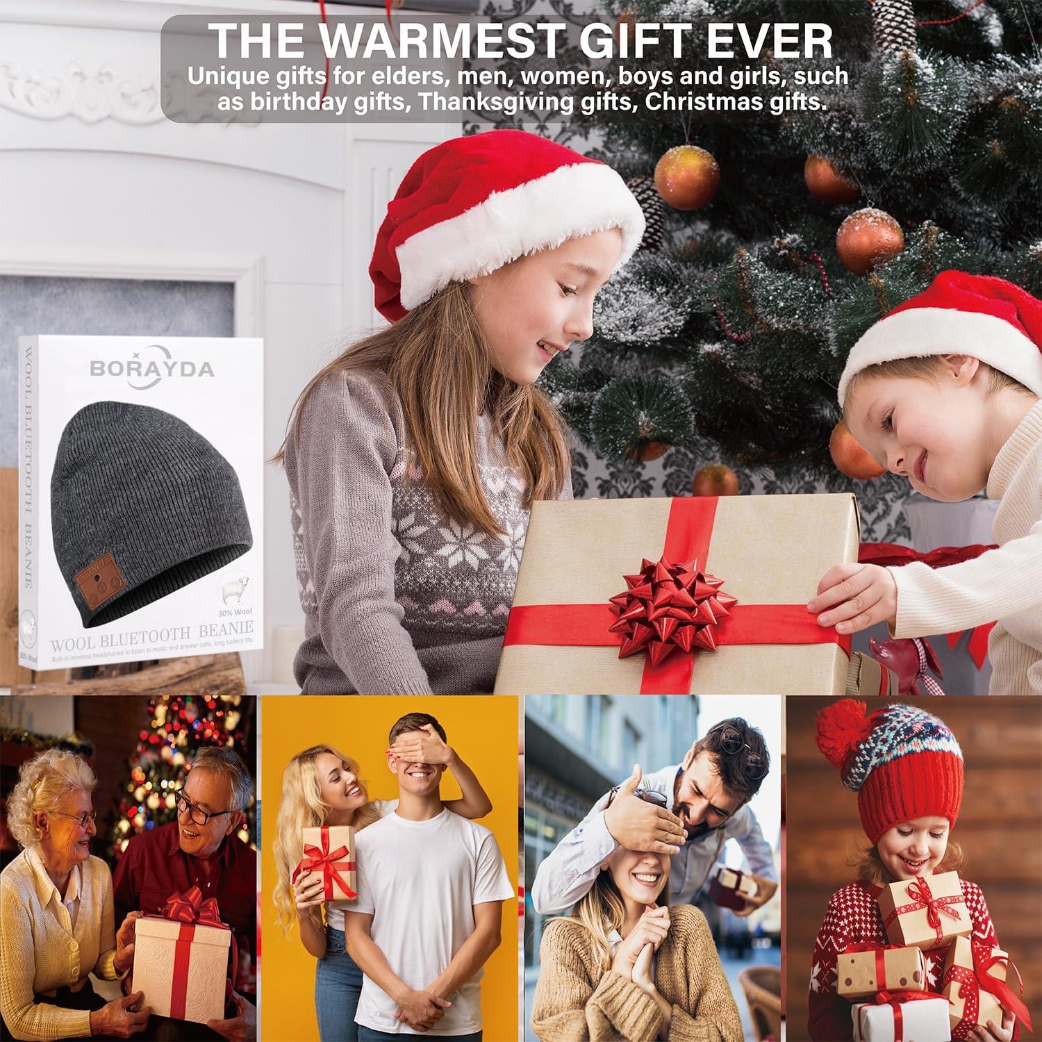 Gorro Bluetooth Merino BORAYDA BR001 Carbón 24h Reproducción