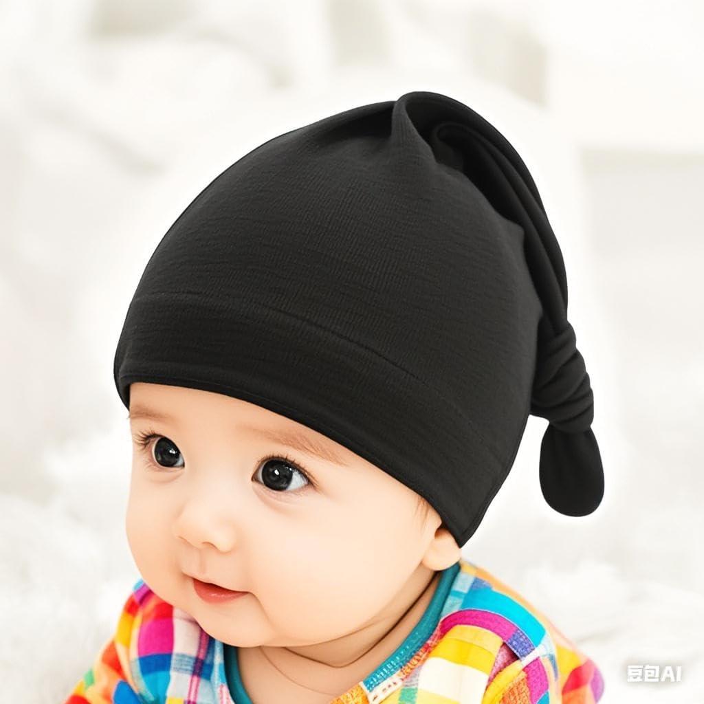 Conjunto de Gorras para Bebés Recién Nacidos - Negro