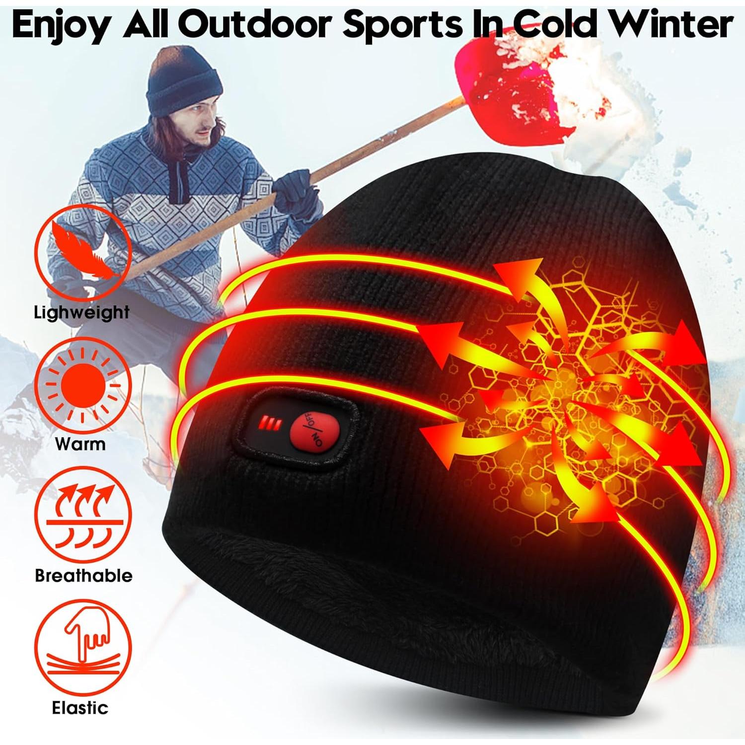 Gorro Calentado Rabbitroom Unisex Recargable para Invierno