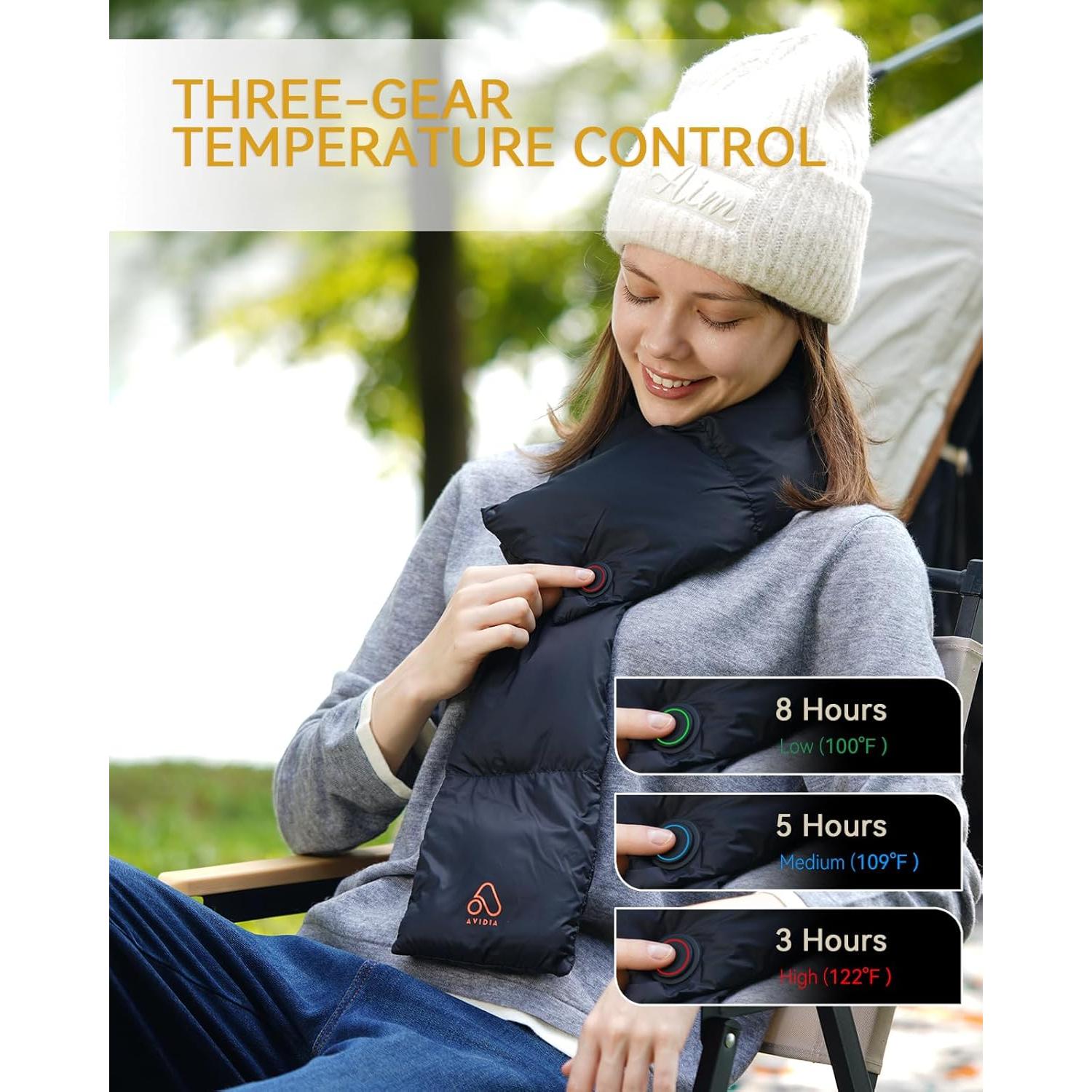 Bufanda Calentada Avidia Unisex Recargable Infrarrojos 101.6cm