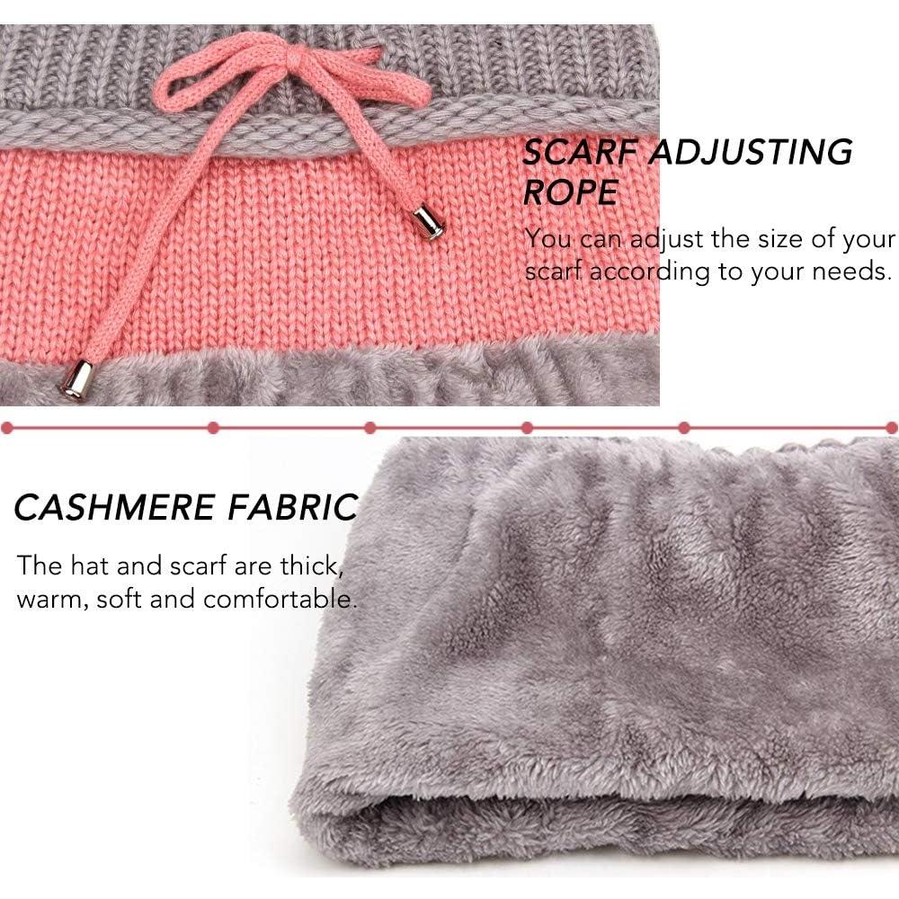 Conjunto 3 en 1 Gorro Bufanda Máscara Mujer Felpa Gruesa