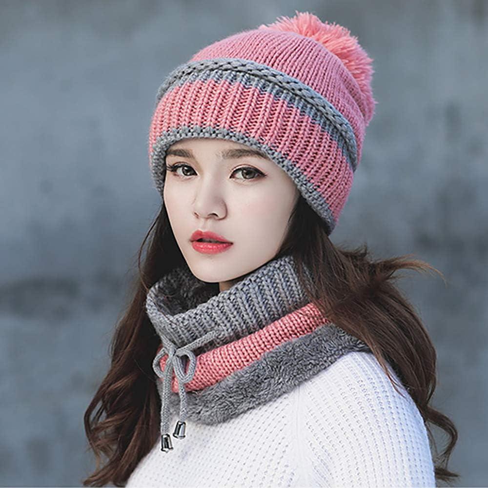 Conjunto 3 en 1 Gorro Bufanda Máscara Mujer Felpa Gruesa