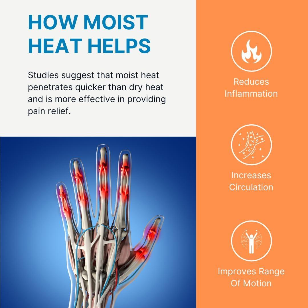 Guantes Calentadores NatraCure para Artritis - Terapia de Calor Húmedo