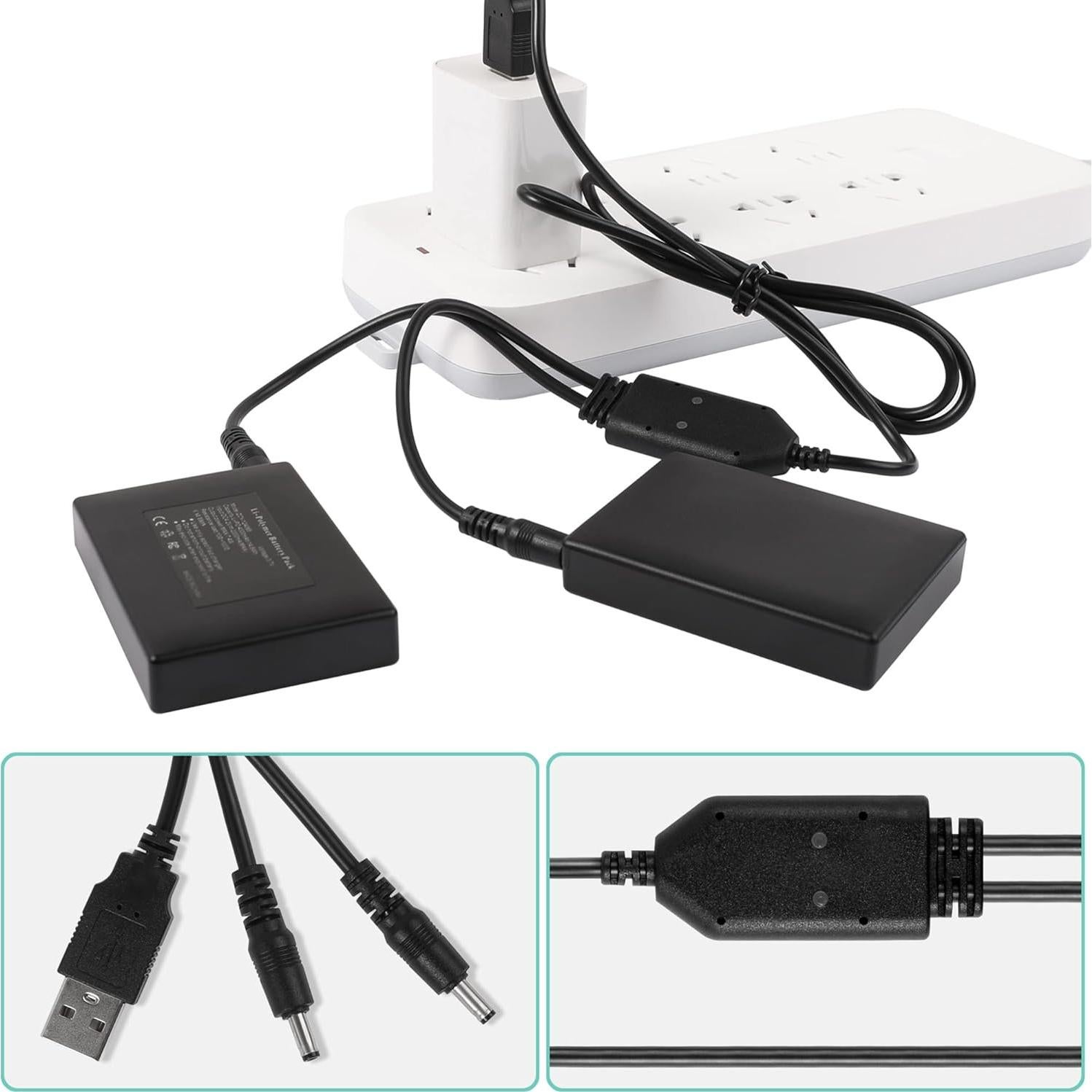 Cable de Carga USB Doble Puerto LUWATT para Guantes Calefaccionados