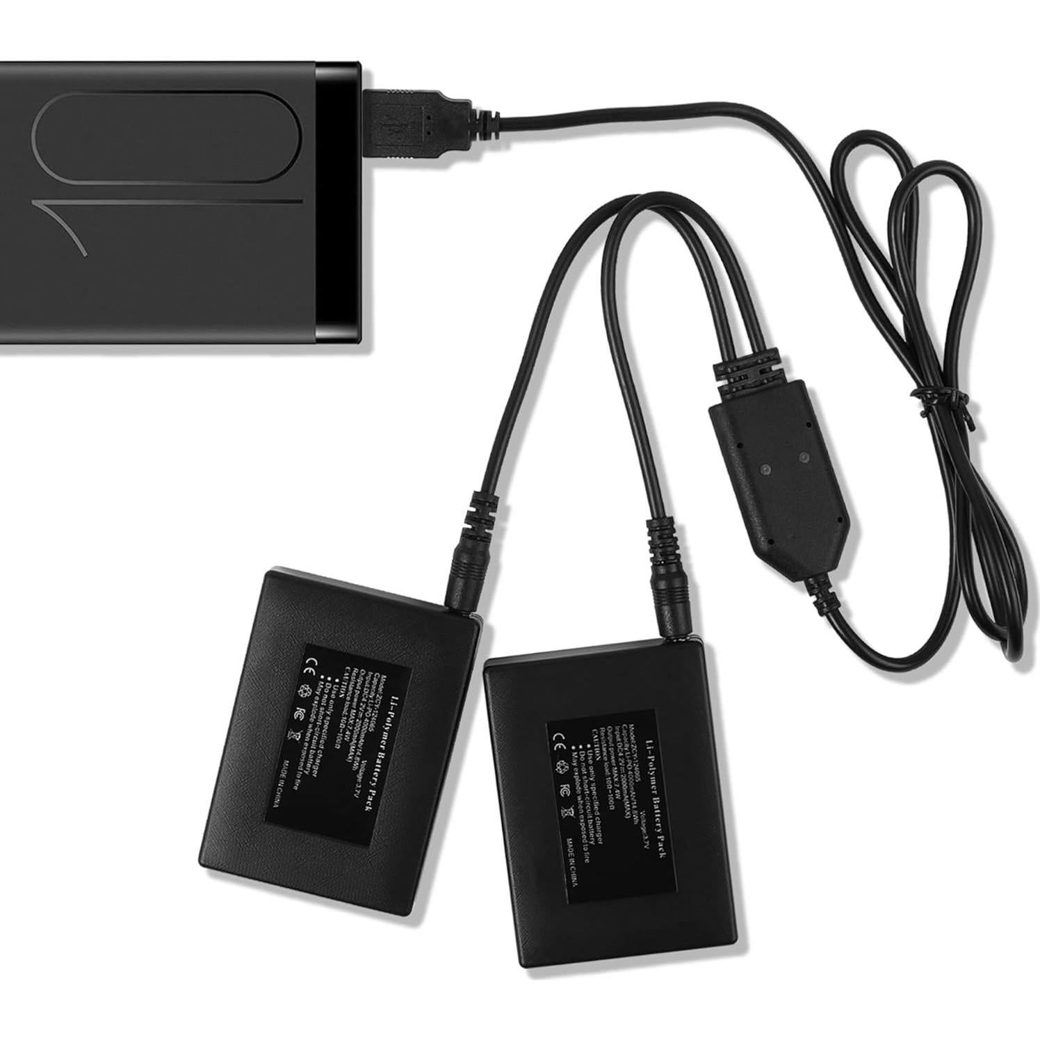 Cable de Carga USB Doble Puerto LUWATT para Guantes Calefaccionados