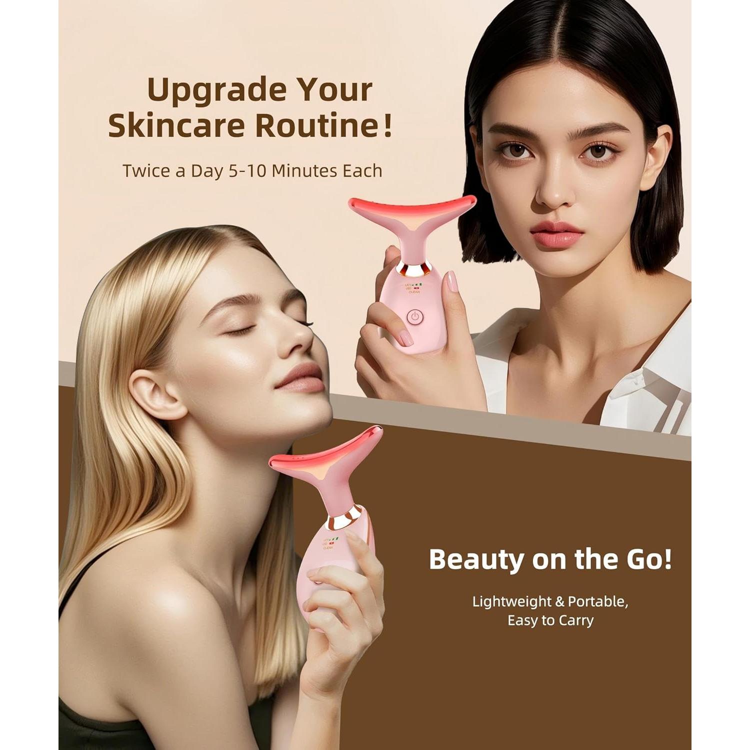 Masajeador Facial ELISHINE 7 Colores Terapia de Luz Reafirmante