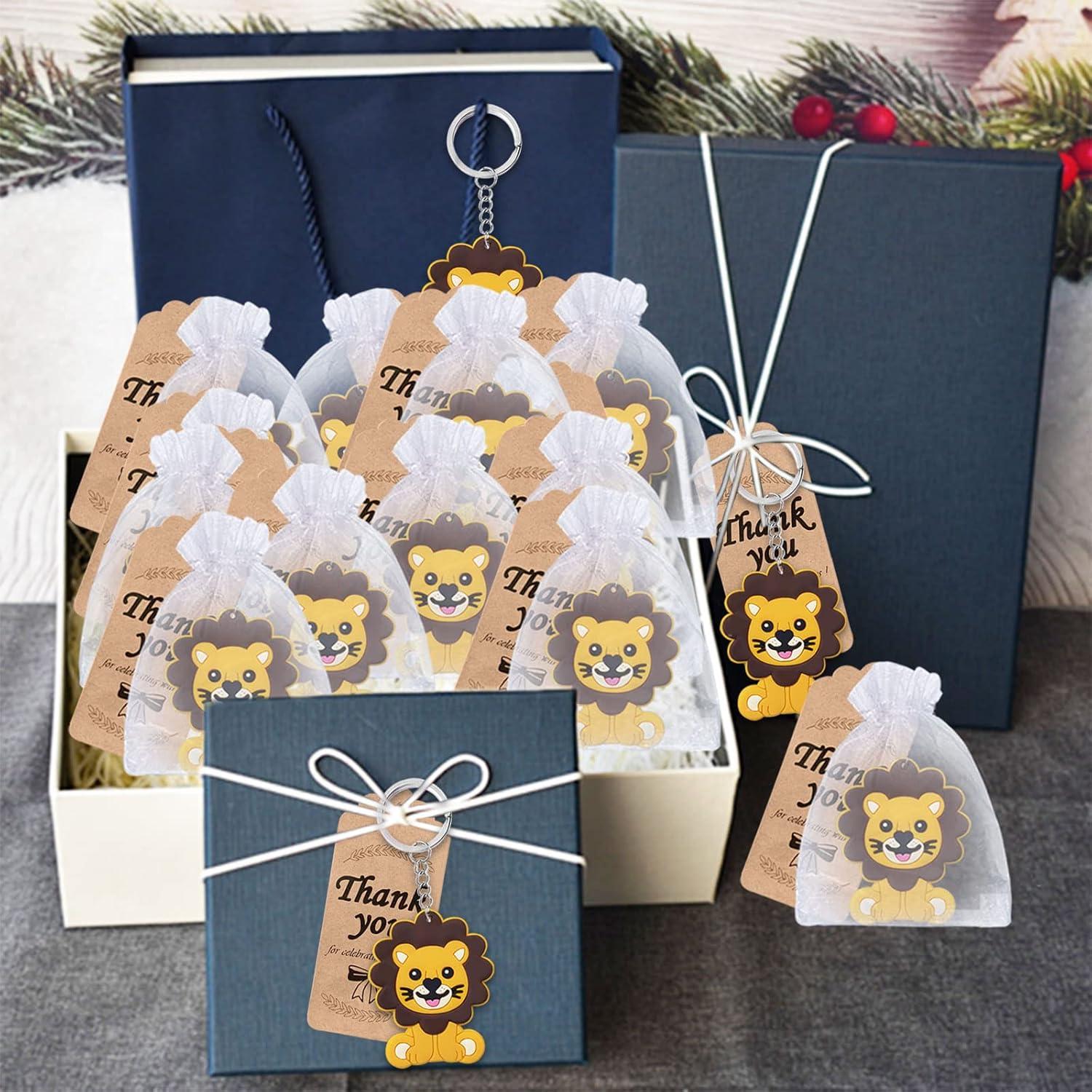 Paquete de 24 Llaveros de Fiesta CiciBear - Decoración Safari