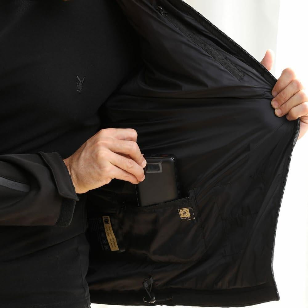 Chaqueta Calentada Hombre 14400mAh Resistente al Agua y Viento