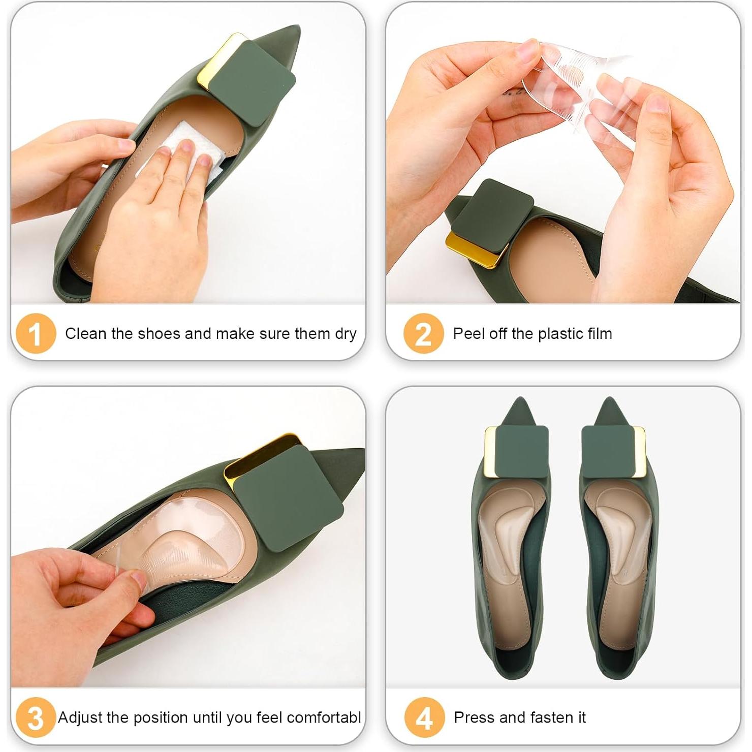 Cojines de Soporte de Arco UrChoice - 6 Pares Gel Reutilizables