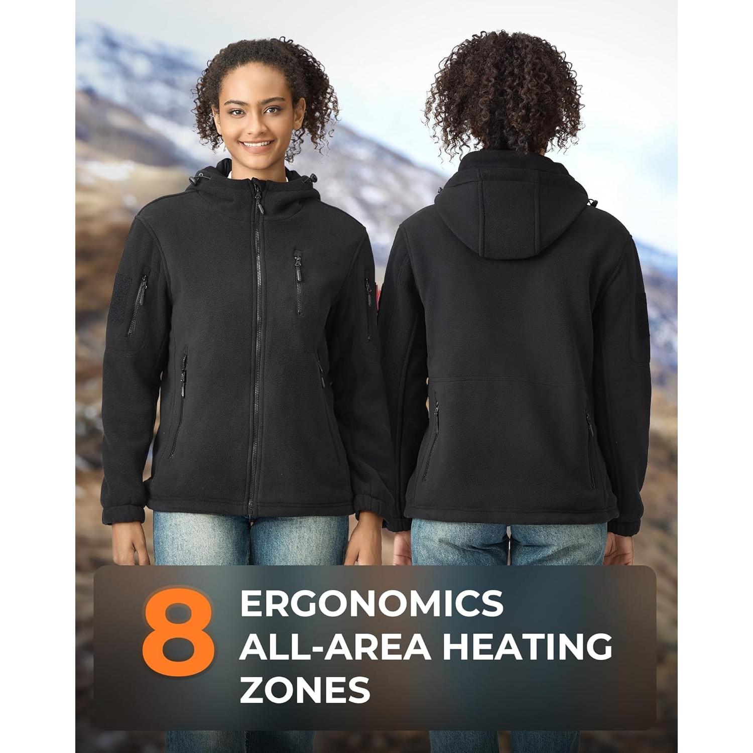 Chaqueta Térmica GOTOBI 12V para Mujeres - Forro Polar 18400mAh