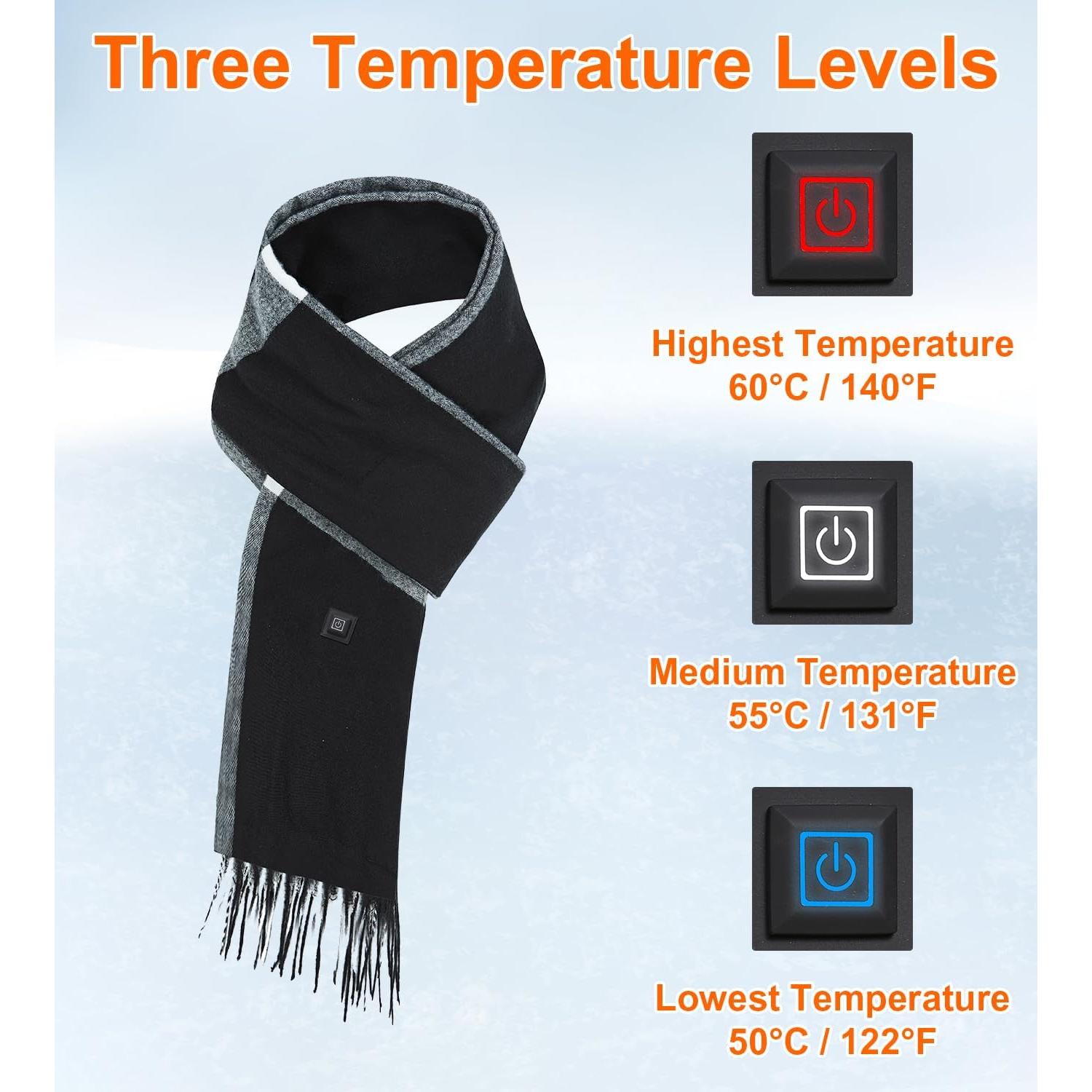 Bufanda Calentada Recargable Ejoy 180x35cm 3 Temperaturas
