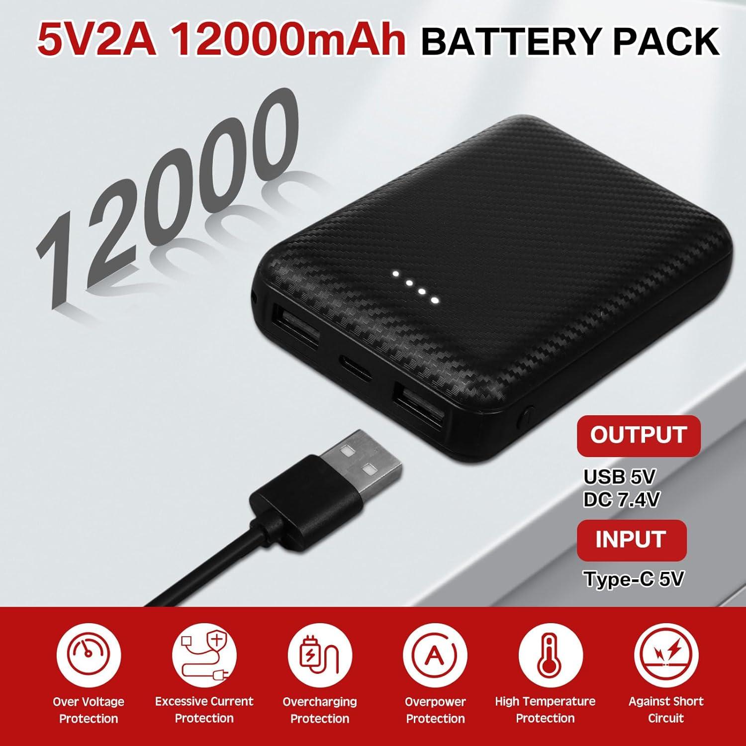 Banco de Energía 12000mAh Relaxweex para Ropa Calefaccionada