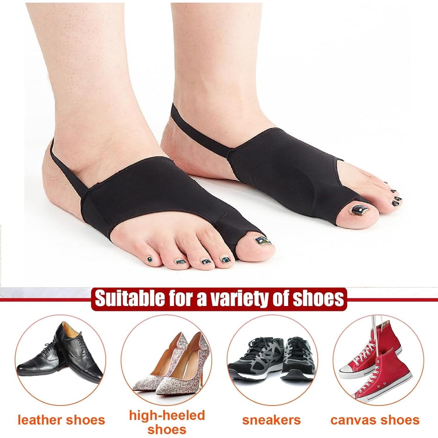 Corrector de Juanetes WELEQUT 2-Pack Alivio Hallux Valgus Negro