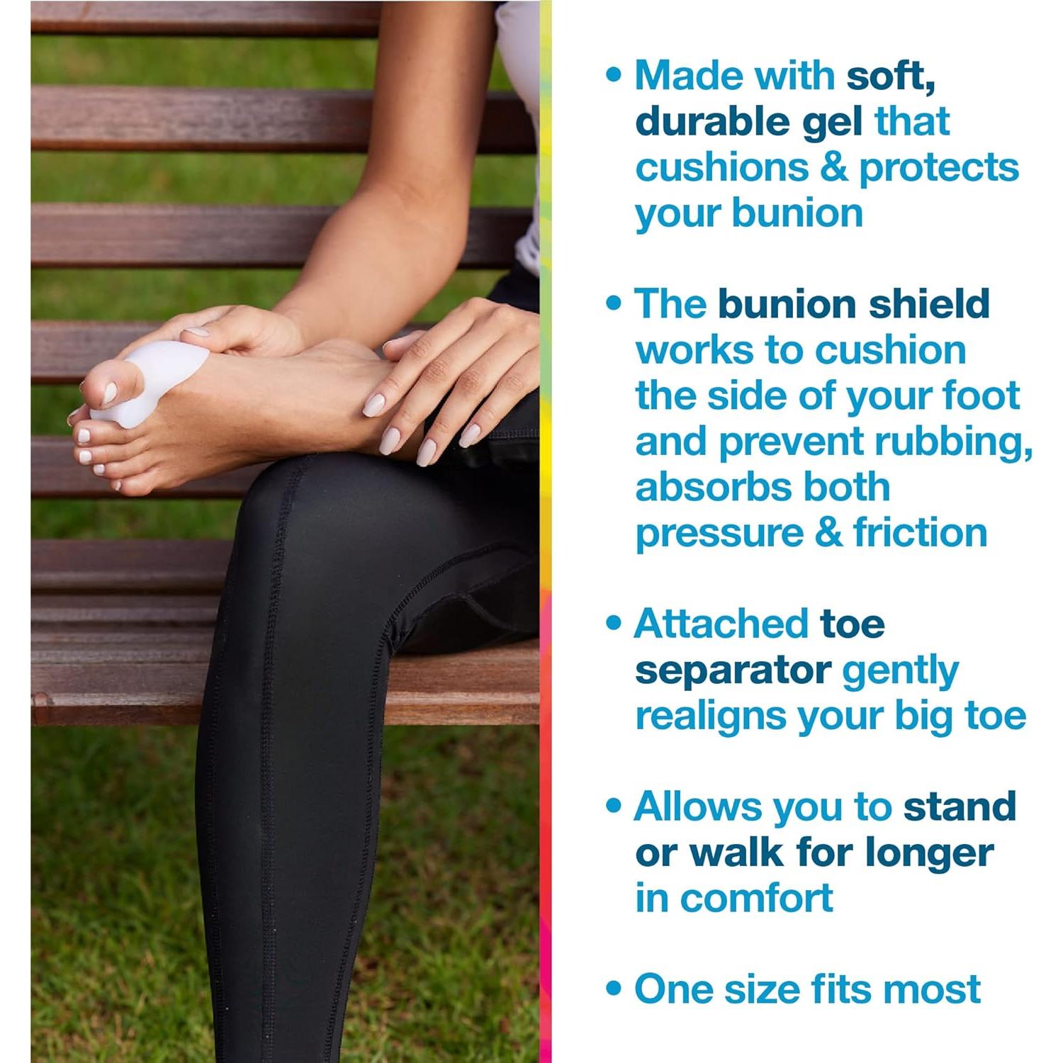 Protector de Juanete y Separador de Dedos ZenToes - Gel Suave, Paquete de 4