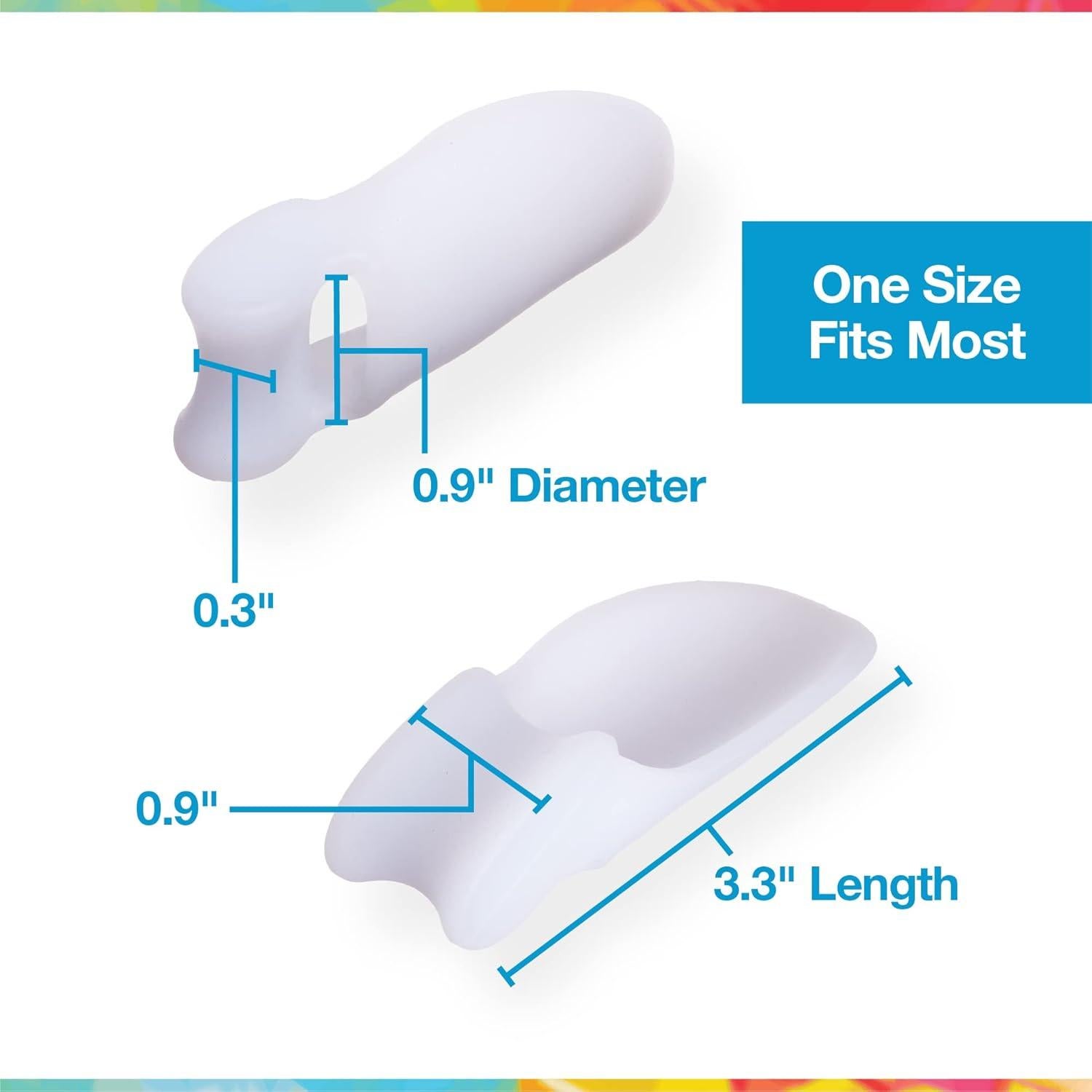 Protector de Juanete y Separador de Dedos ZenToes - Gel Suave, Paquete de 4