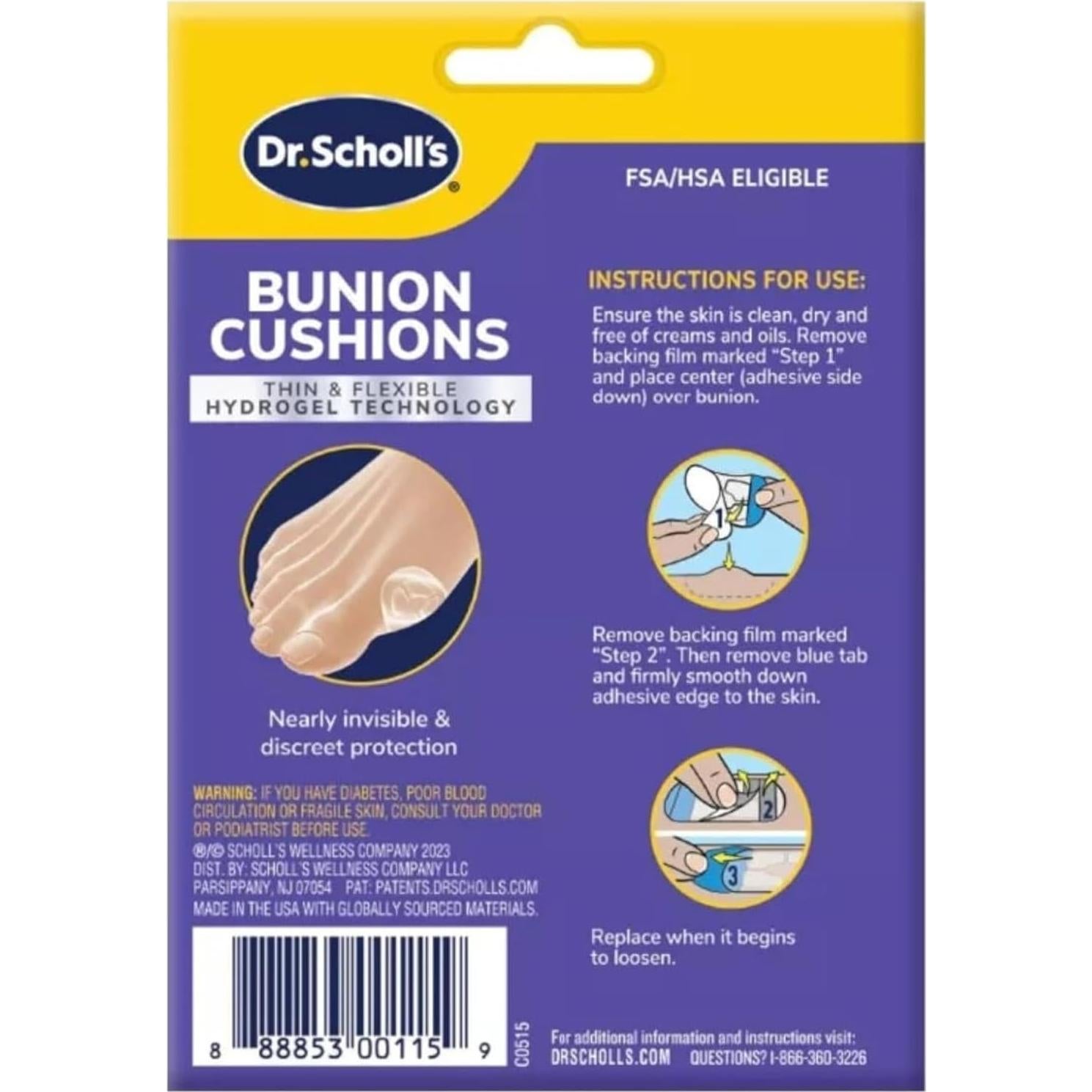 Cojines para Juanetes Dr. Scholl - 5 Unidades, Alivio y Comodidad