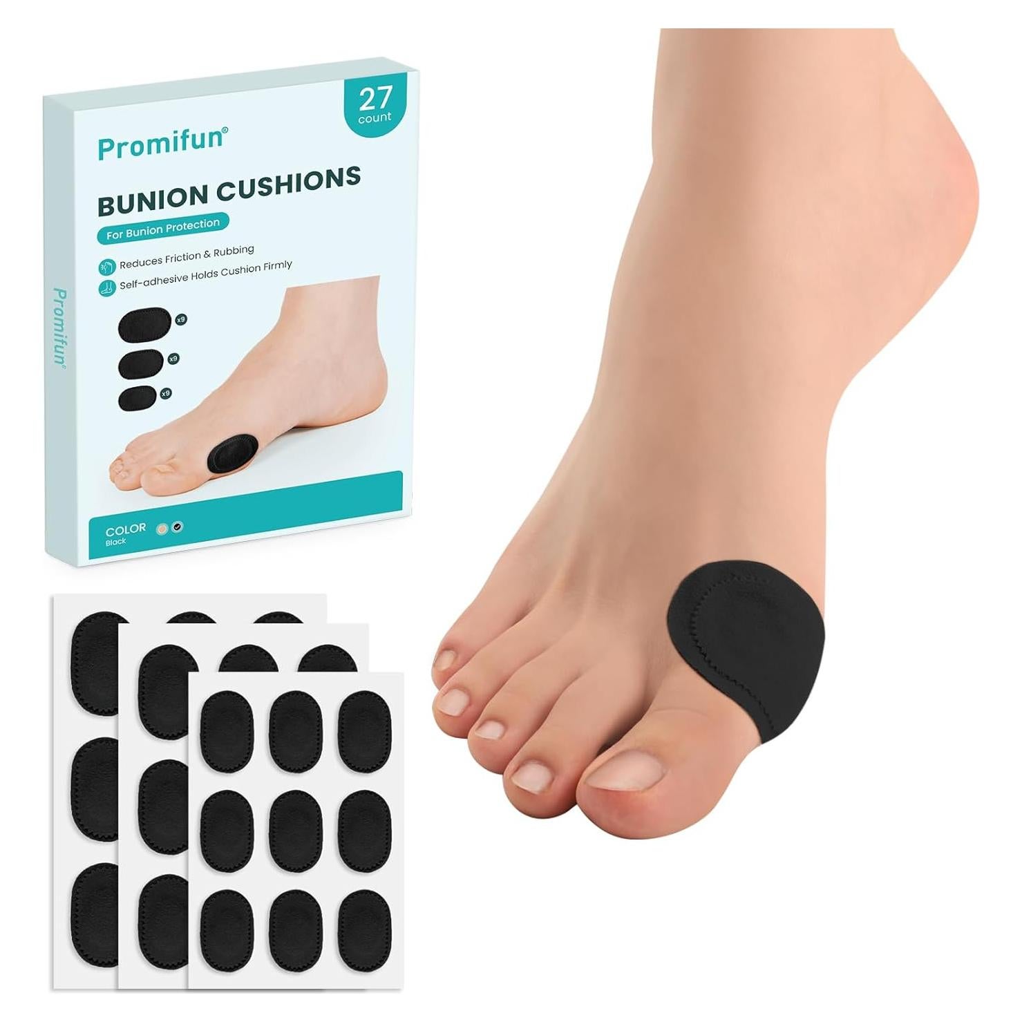 Almohadillas para Juanetes Promifun - 27 Cojines Autoadhesivos