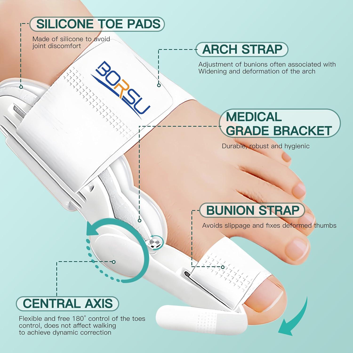 Corrector de Juanetes Blanco Shandong Bosu Ajustable Ortopédico