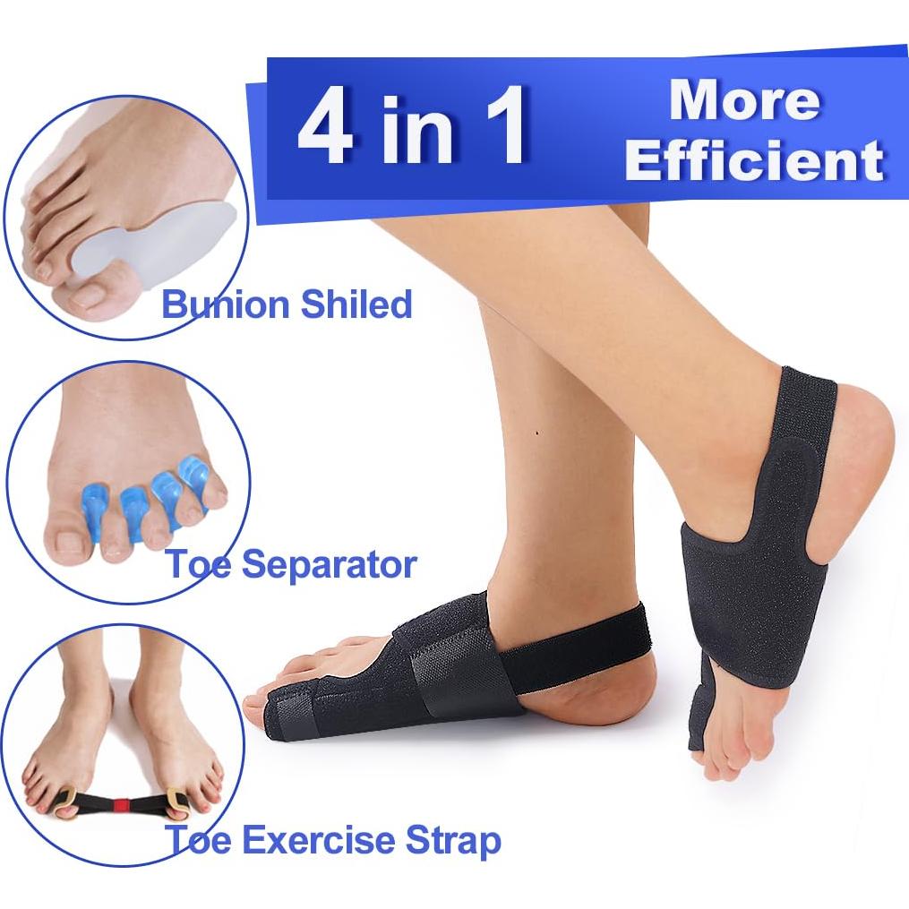 Corrector de Juanetes YouthBelief Férula Ajustable Negro