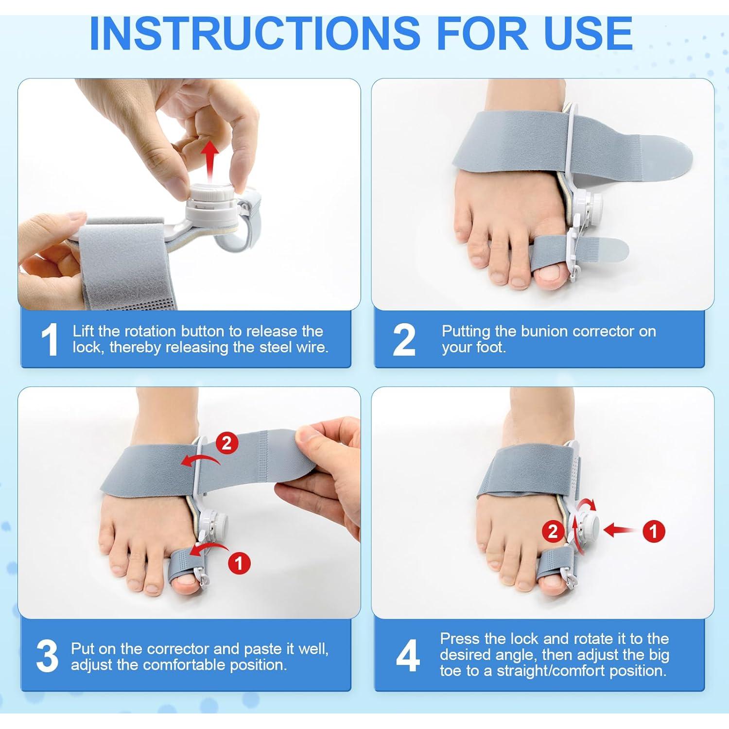 Corrector de Juanetes Ajustable Apouni 3 en 1 para Alivio