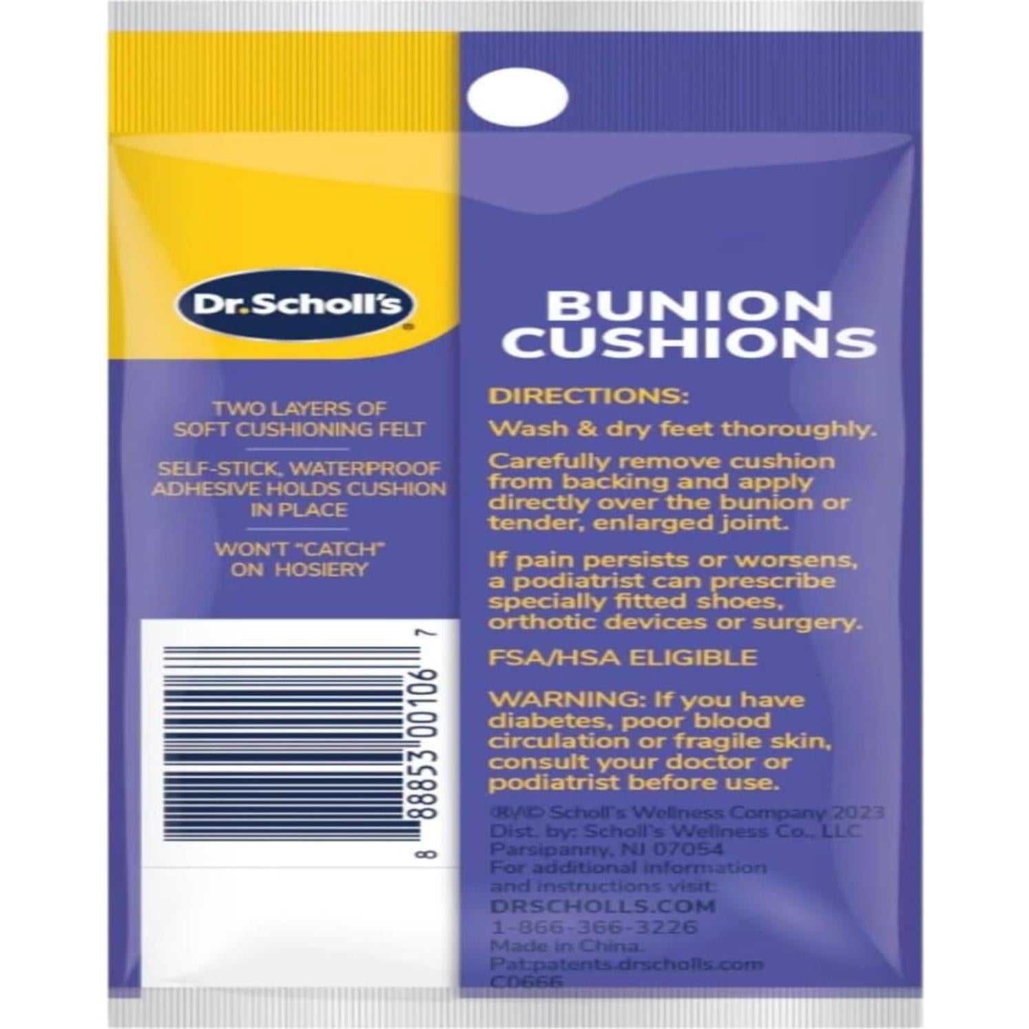 Cojines para Juanetes Dr. Scholl's 8 Piezas Acolchados