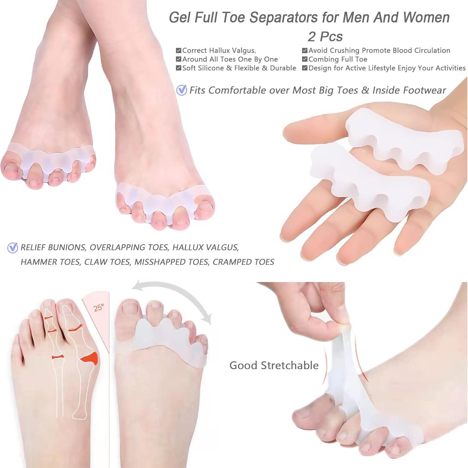 Kit Corrector de Juanetes Gelmay 15 Piezas Alivio Hallux Valgus