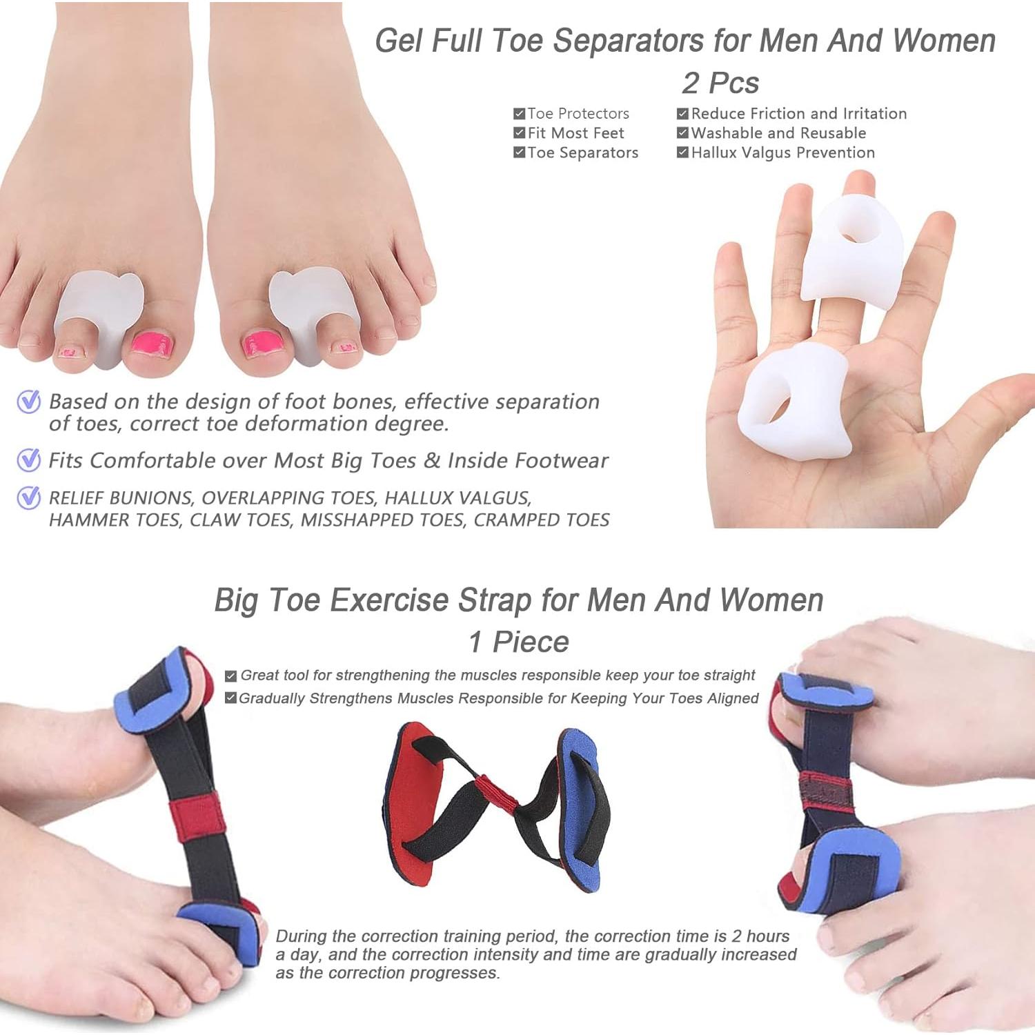 Kit Corrector de Juanetes Gelmay 15 Piezas Alivio Hallux Valgus