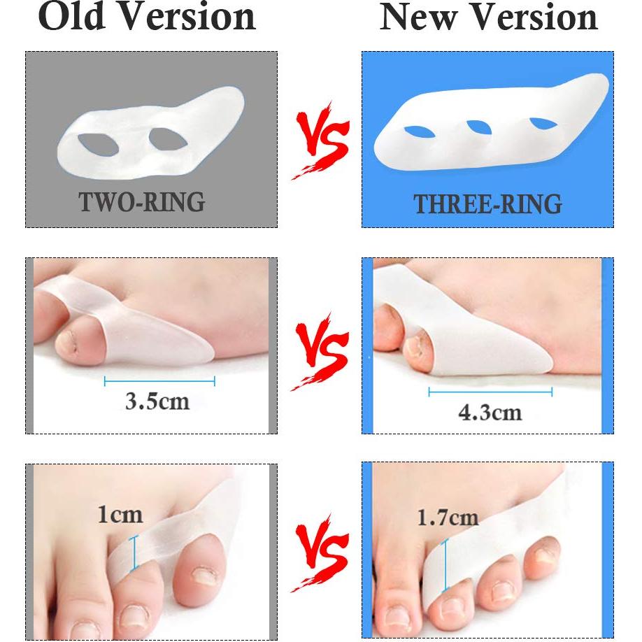 Separadores de Dedo Meñique de Gel Pnrskter - 10 Piezas Alivio Juanetes