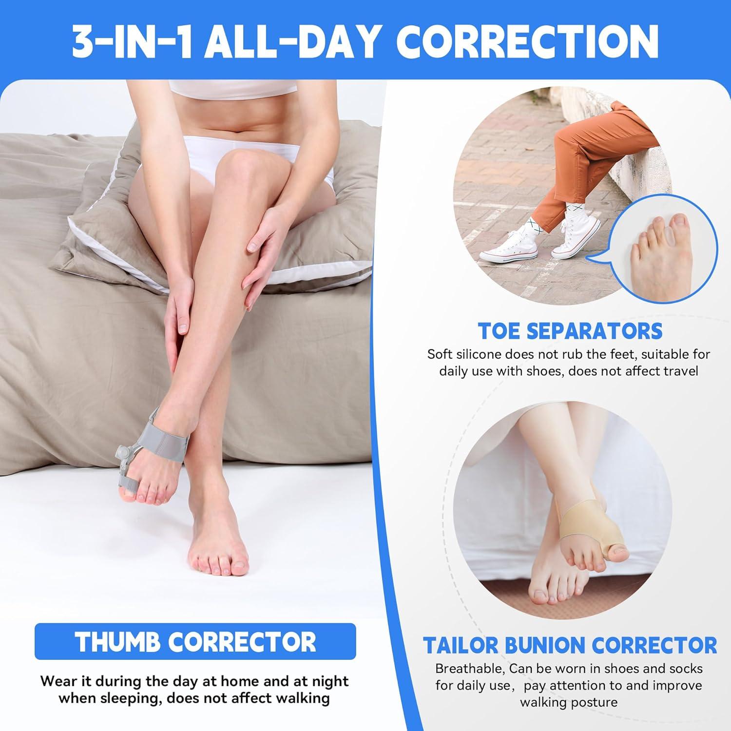 Corrector de Juanetes JUMUR Pie Izquierdo 3 en 1 Alivio