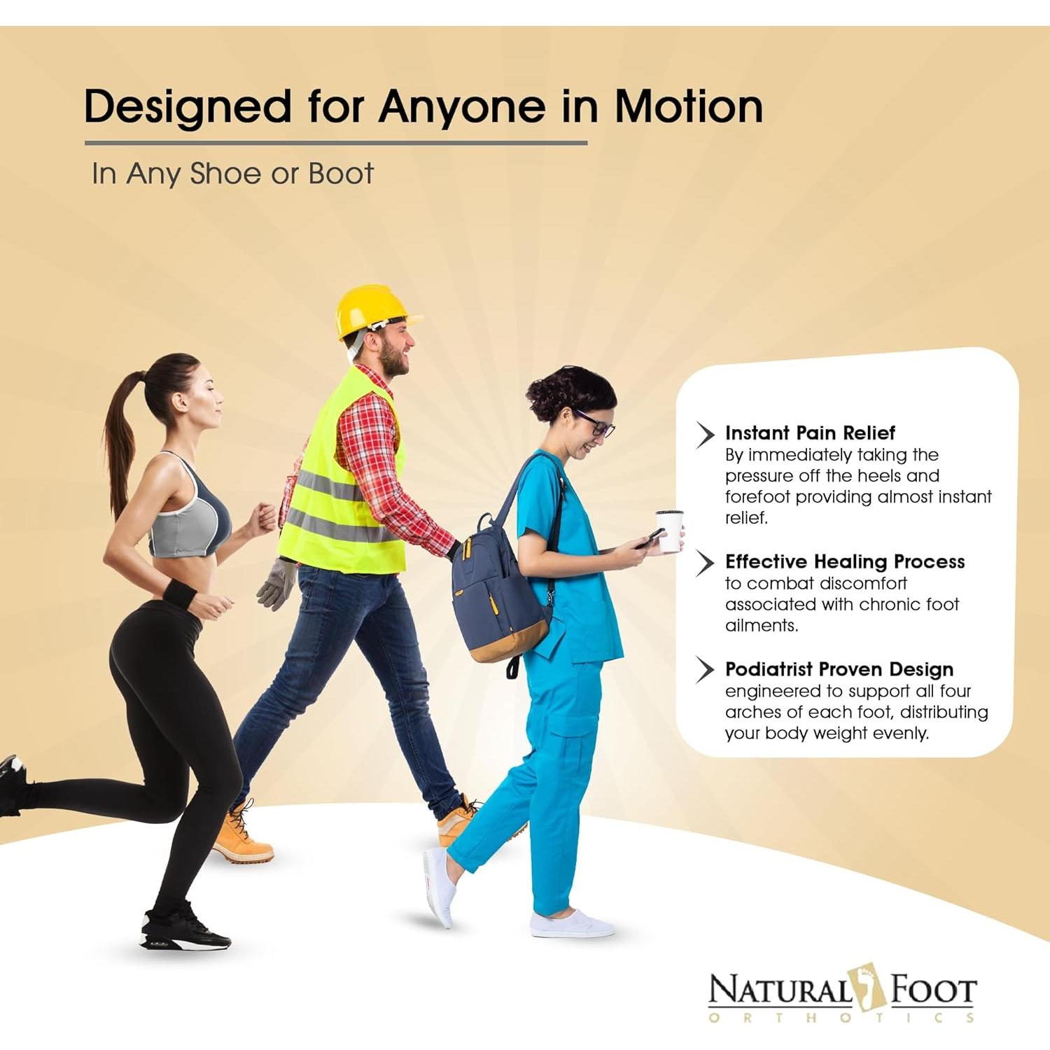 Plantillas Estabilizadoras 3/4 Pie Natural DELGA - Alivio Fascitis