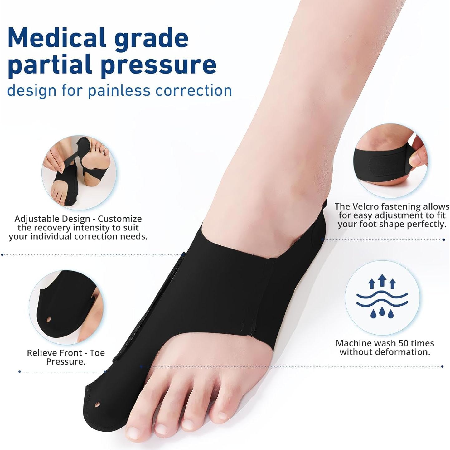 Corrector de Juanetes RUSHFORWARD Ajustable Unisex Negro