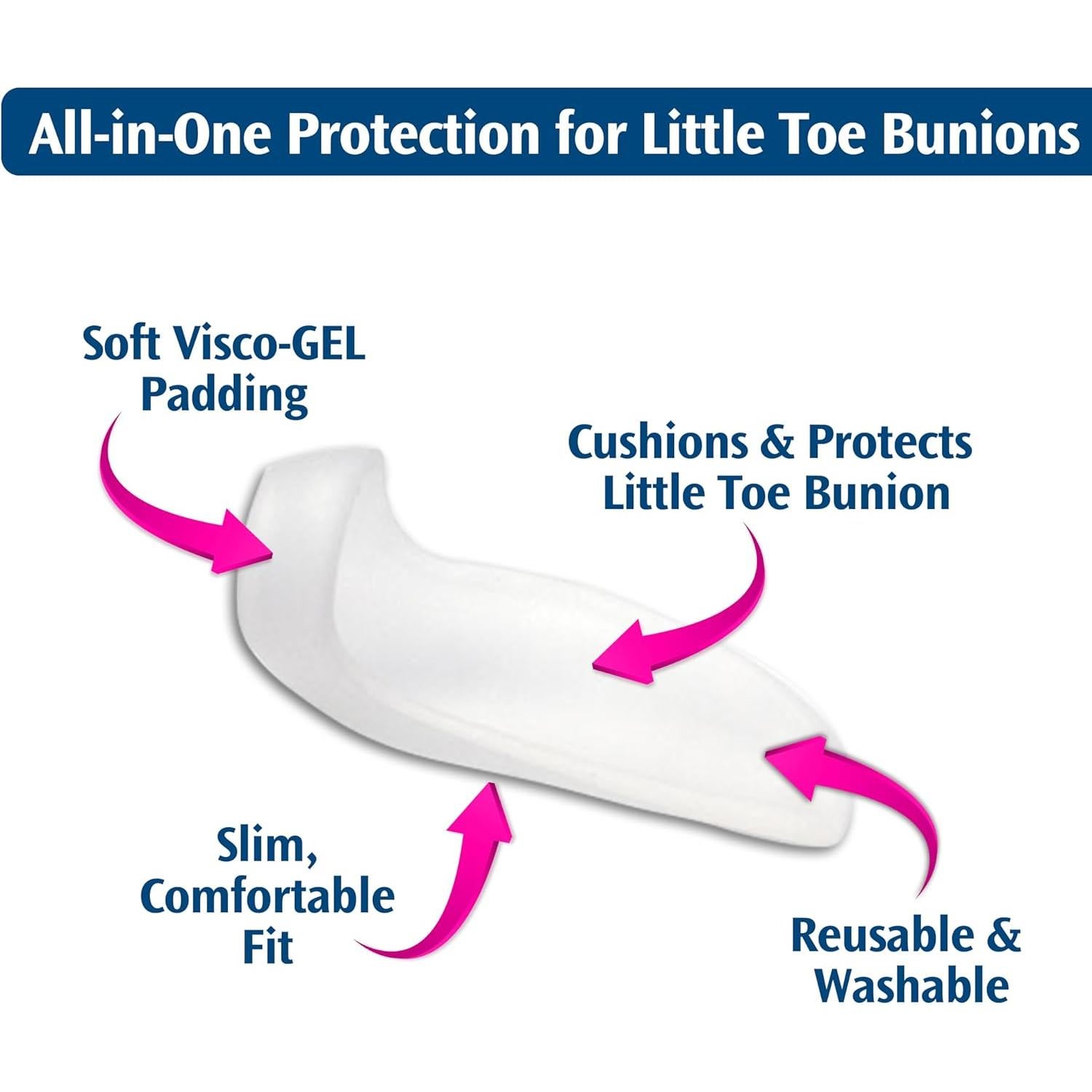 Protector de Juanetes PediFix Visco-GEL Talla Única 8.9x3.8cm