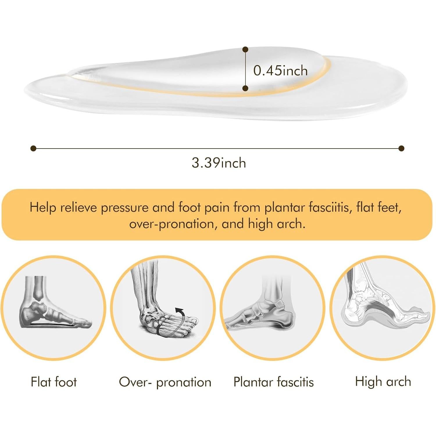 Inserts de Soporte Arqueado BelugaCare para Pies Planos