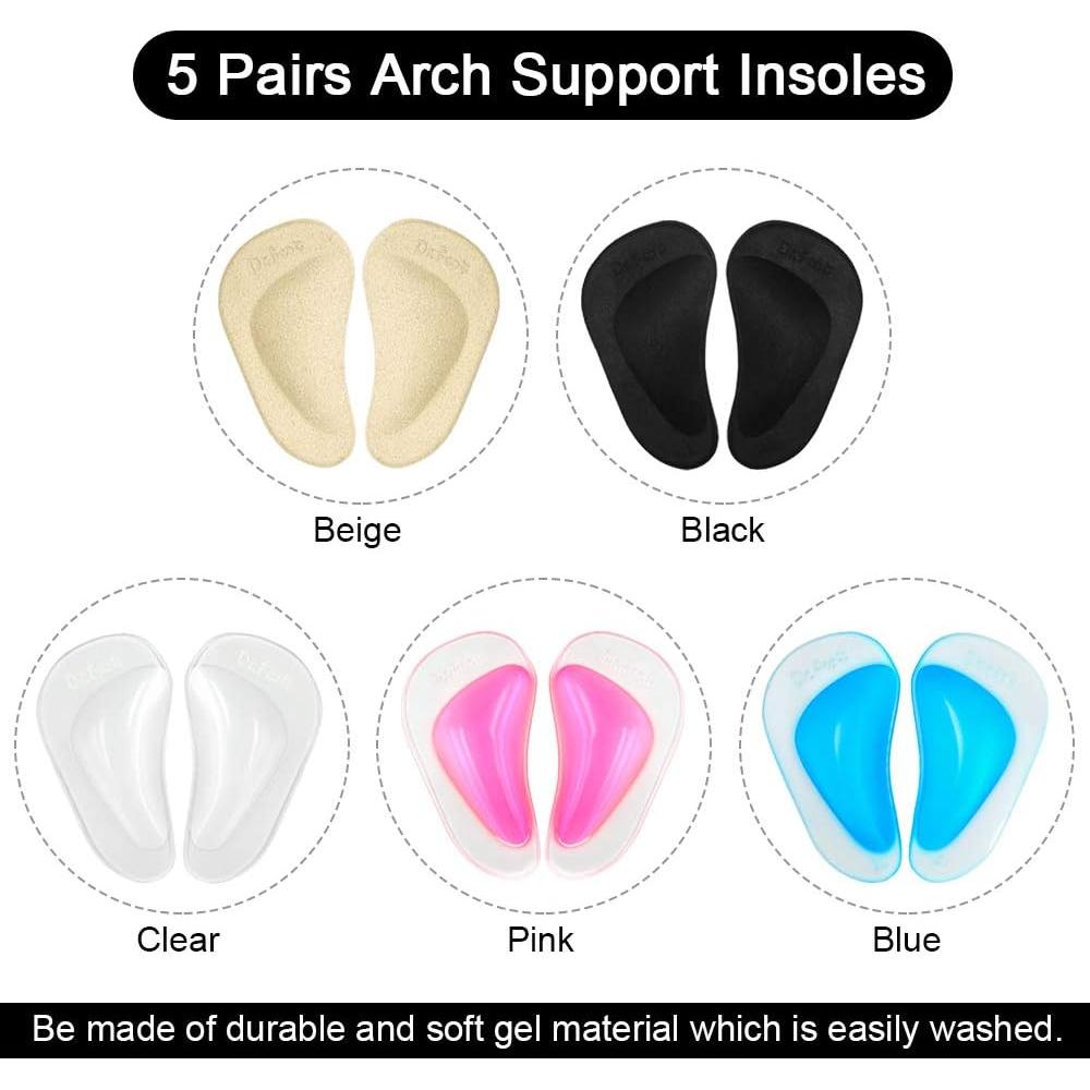 Inserts de Soporte de Arco Dr. Foot para Pies Planos - 5 Colores