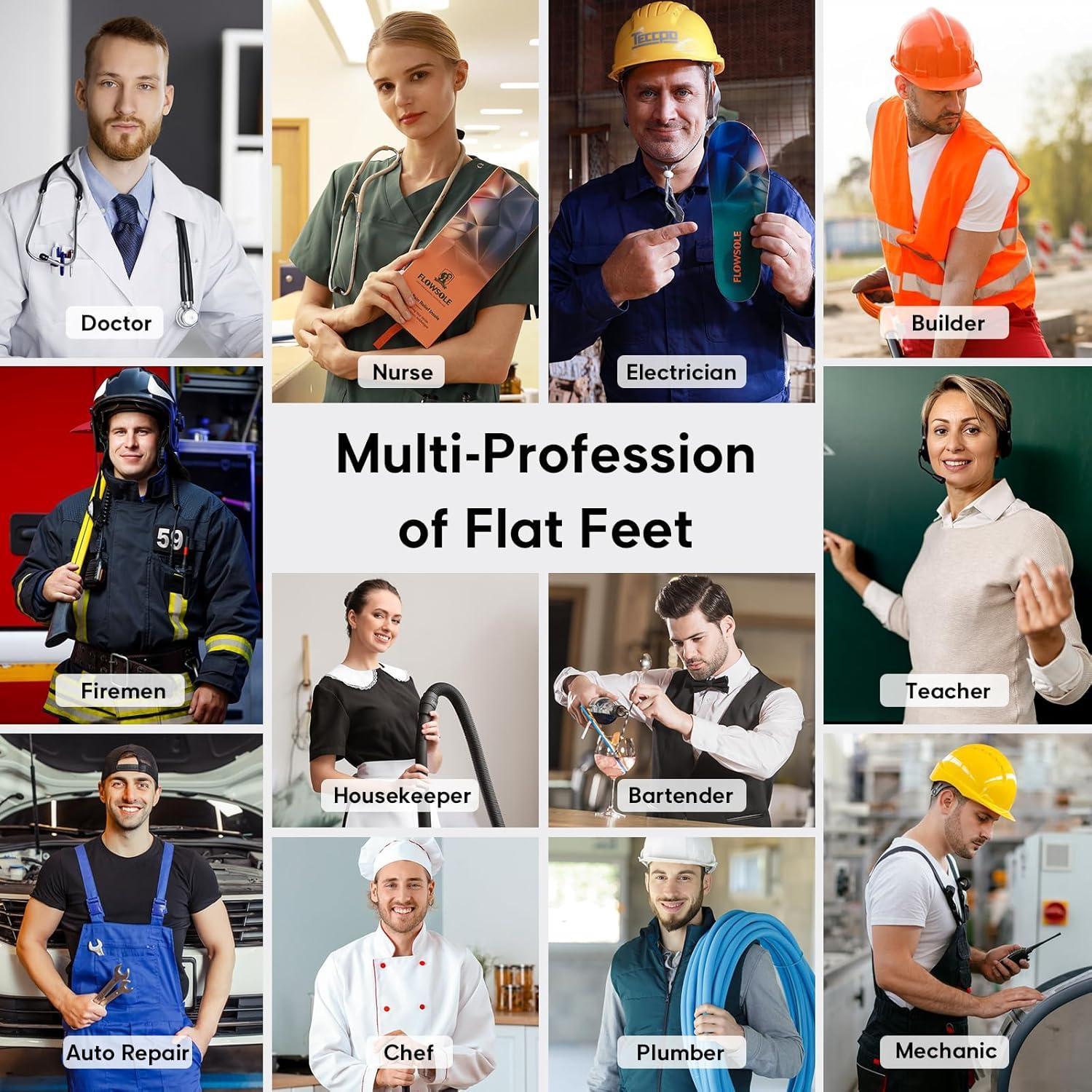 Plantillas ortopédicas FLOWSOLE para pies planos y fascitis plantar