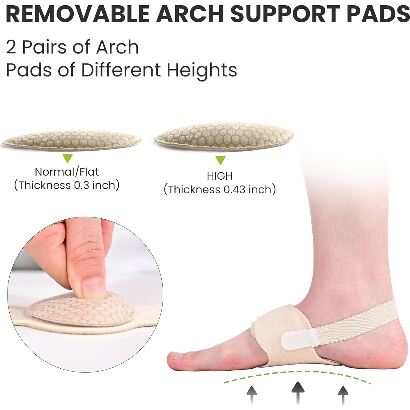 Soportes de Arco Bukihome Ajustables para Fascitis Plantar - Beige