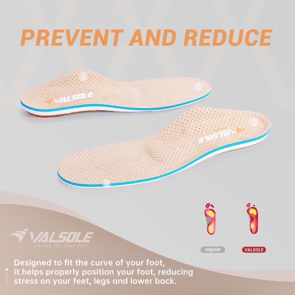 Plantillas de soporte de corcho VALSOLE para pies planos y dolor