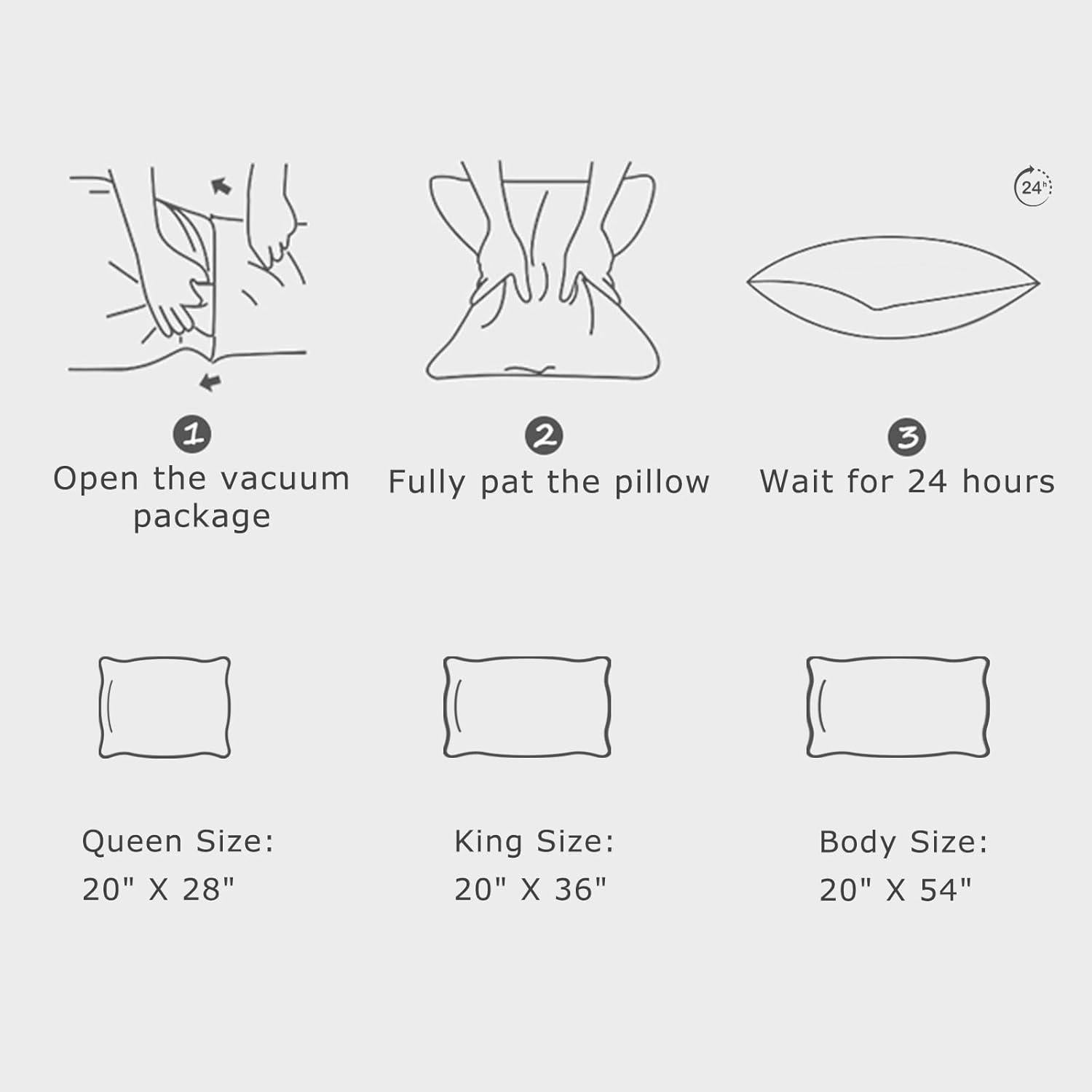 Almohada de Espuma de Memoria KUSNUG Queen Ajustable Refrigerante