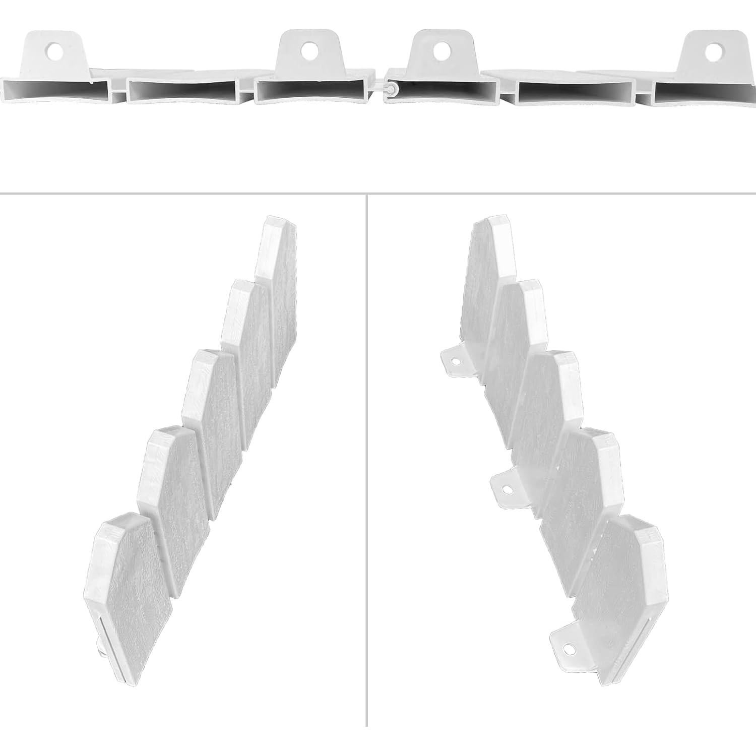 Kit de Bordes de Jardín 2.83 m Blanco ARRYNTHEON con 20 Picos